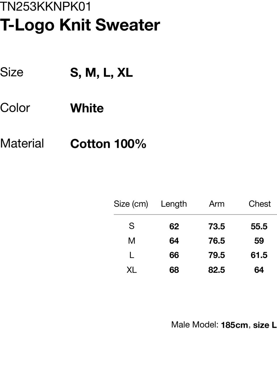 MUSINSA | thisisneverthat T-Logo Knit Sweater White