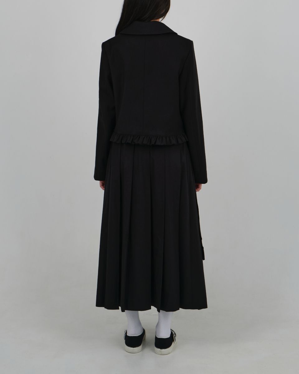 MUSINSA公式 | LO AXUAL PETER PAN COLLAR RIBBON JACKET_BLACK