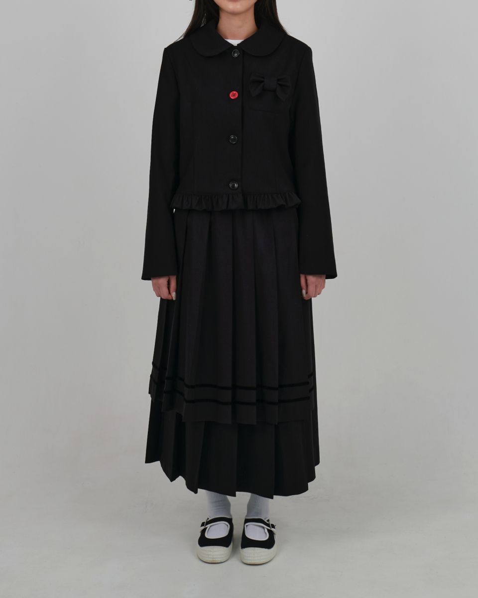 MUSINSA公式 | LO AXUAL PETER PAN COLLAR RIBBON JACKET_BLACK