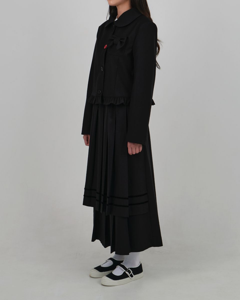 MUSINSA公式 | LO AXUAL PETER PAN COLLAR RIBBON JACKET_BLACK