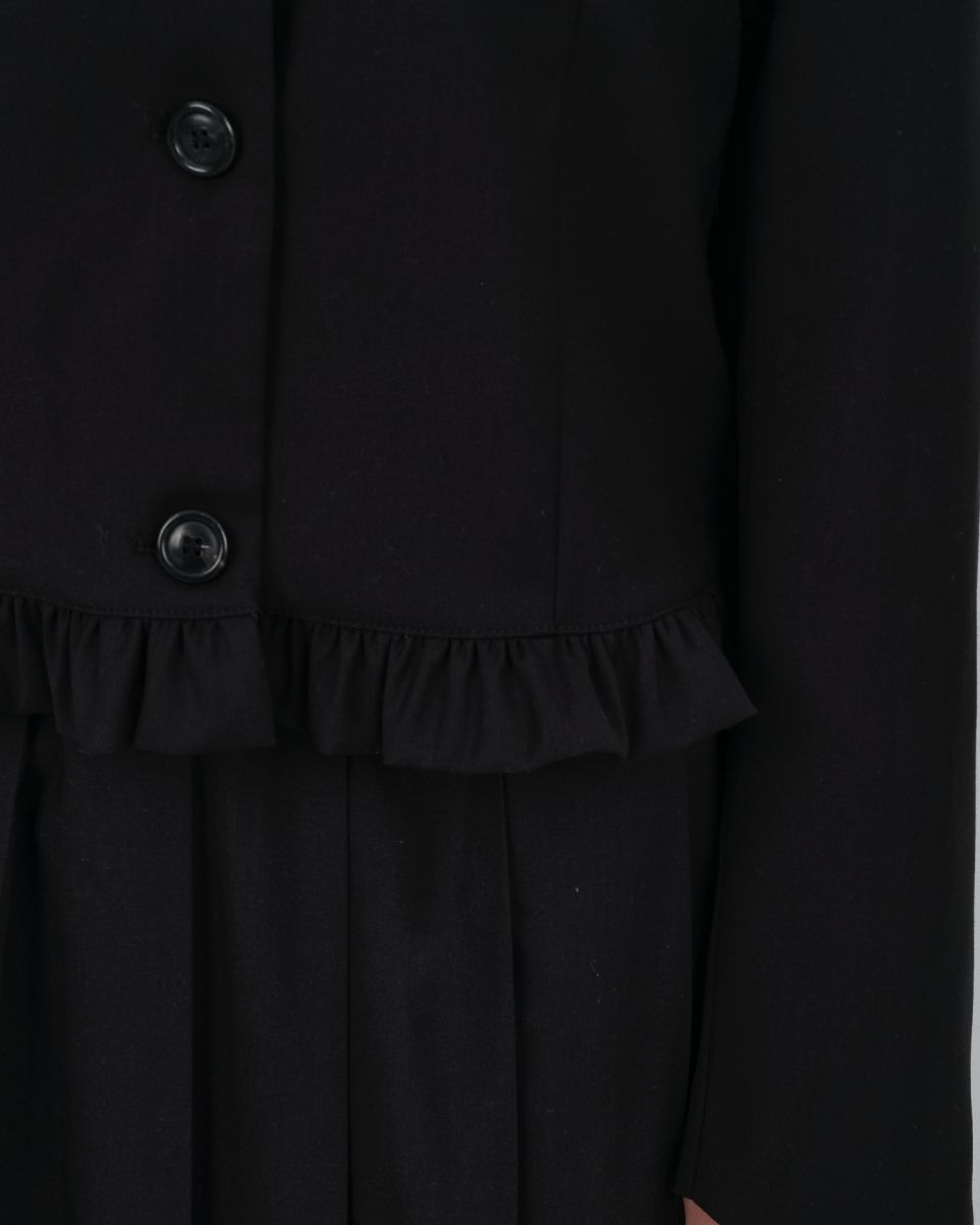 MUSINSA公式 | LO AXUAL PETER PAN COLLAR RIBBON JACKET_BLACK