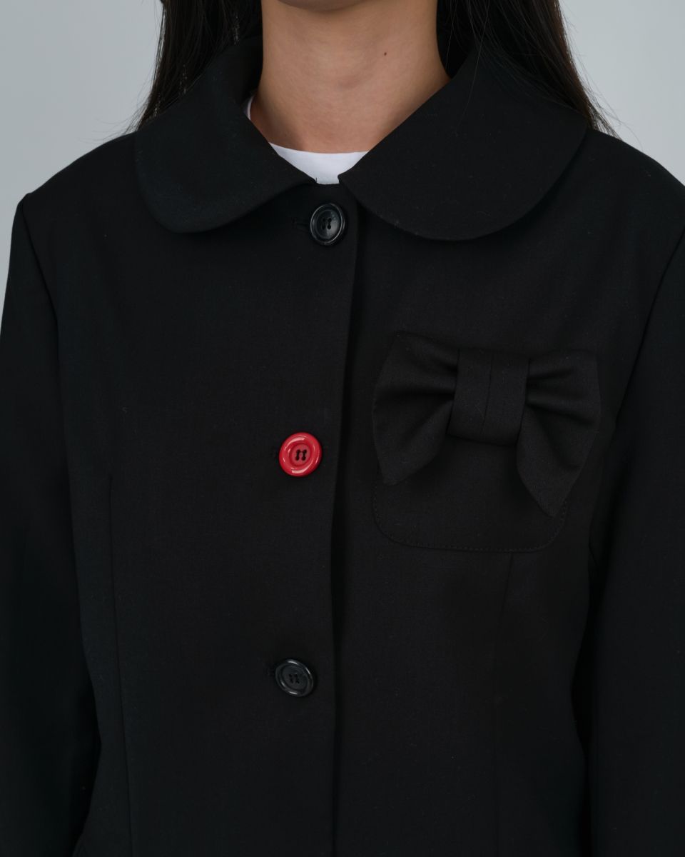 MUSINSA公式 | LO AXUAL PETER PAN COLLAR RIBBON JACKET_BLACK