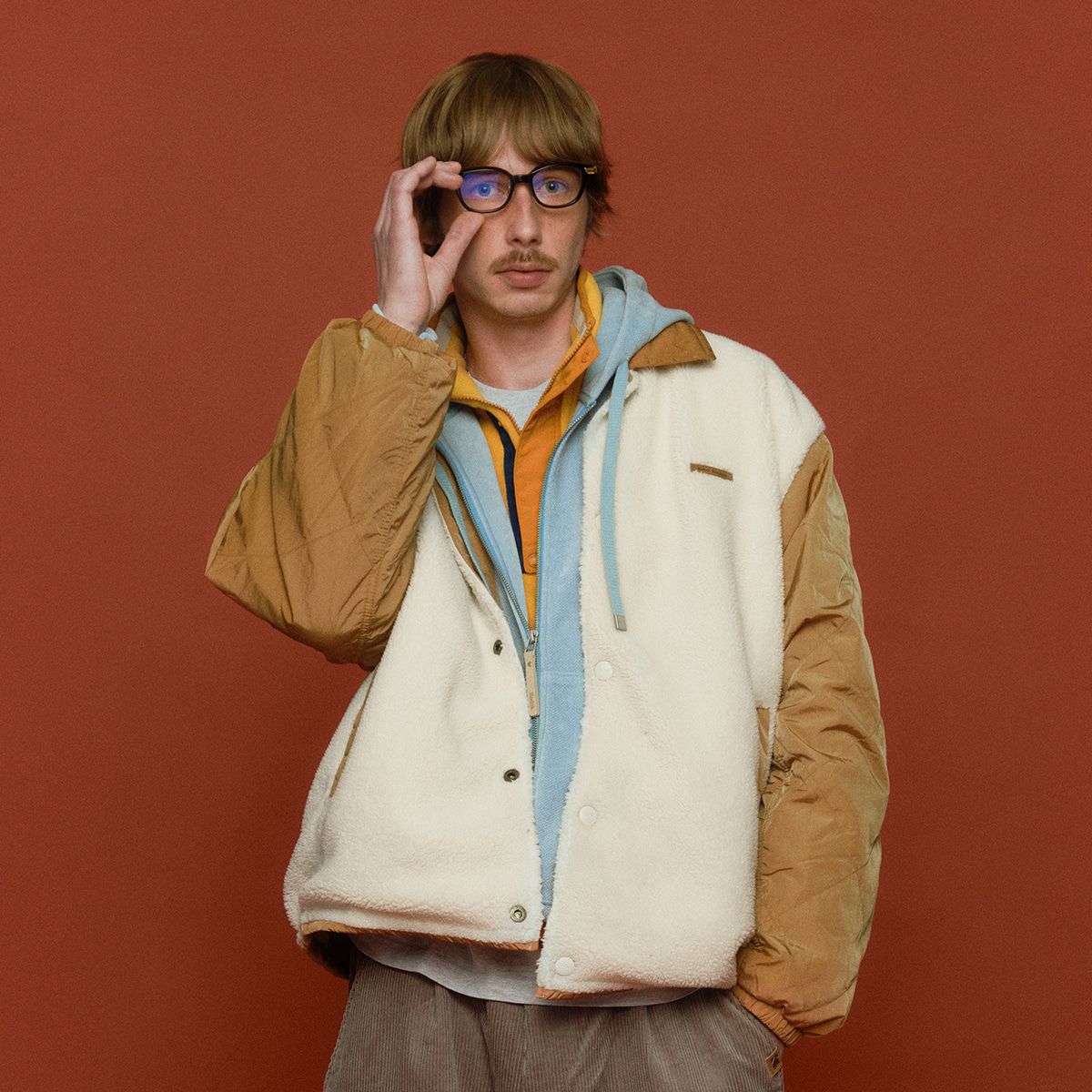 코닥(KODAK) 브라우니 리버시블 카라 패딩 자켓 BEIGE