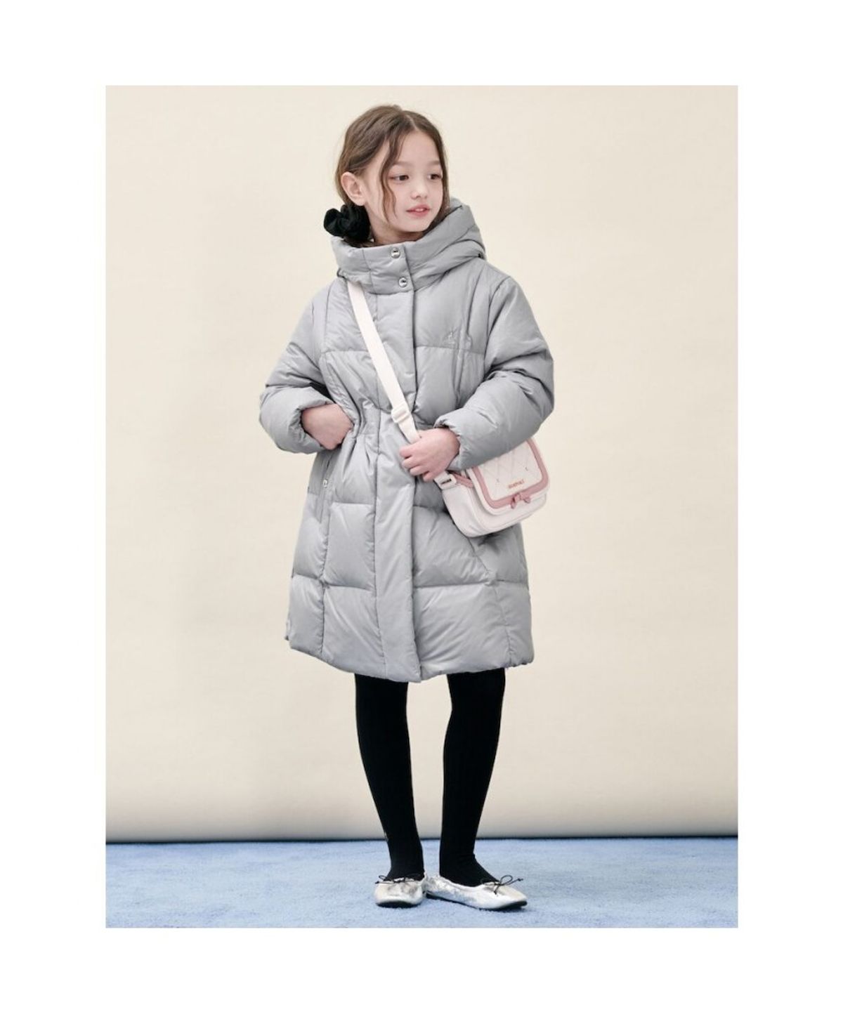 빈폴 키즈(BEANPOLE KIDS) 여아 덕다운 중경량 롱패딩  라이트 그레이 (BI5X38G022) (BI5X38G022)