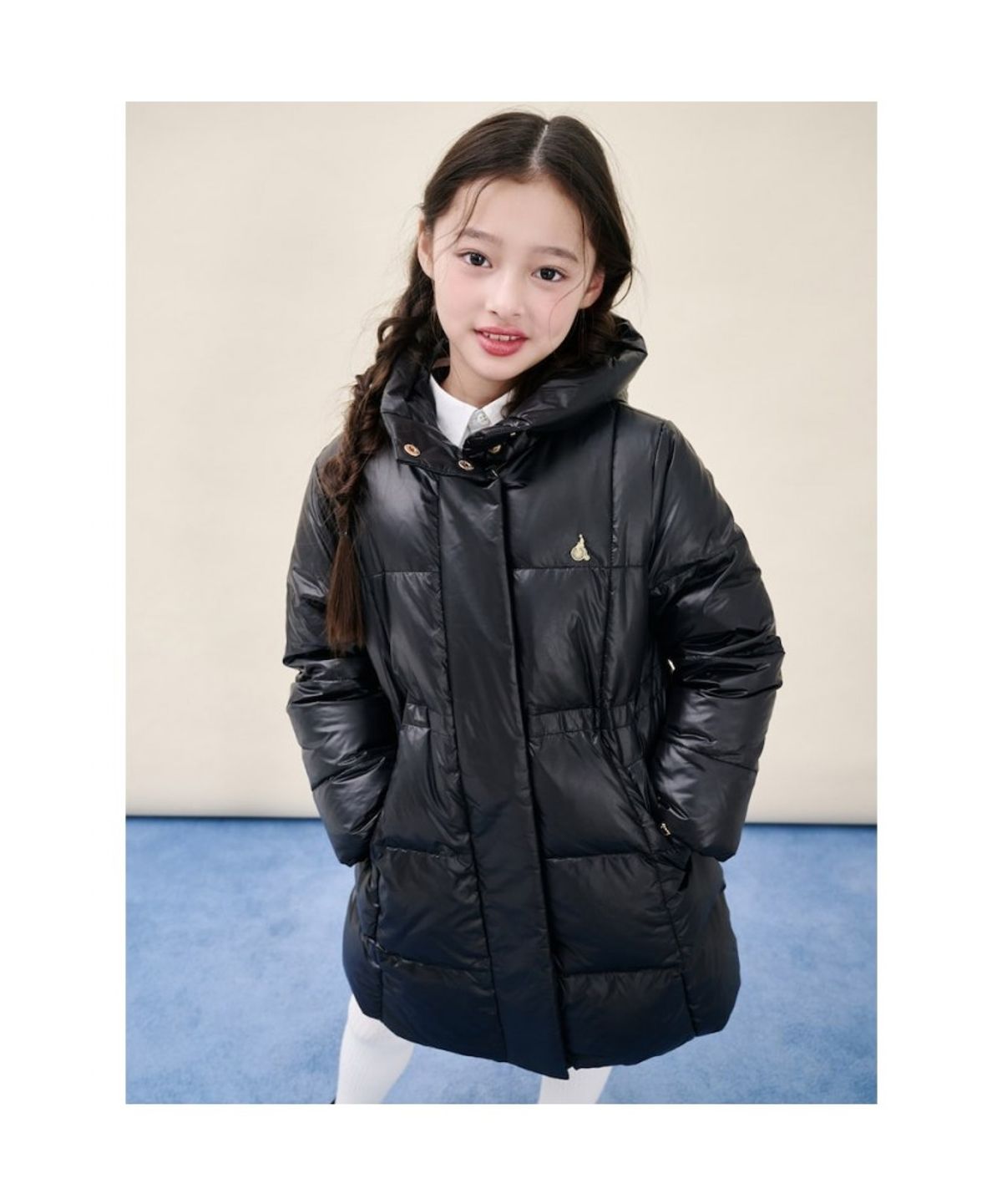 빈폴 키즈(BEANPOLE KIDS) 여아 덕다운 중경량 롱패딩  블랙 (BI5X38G025) (BI5X38G025)
