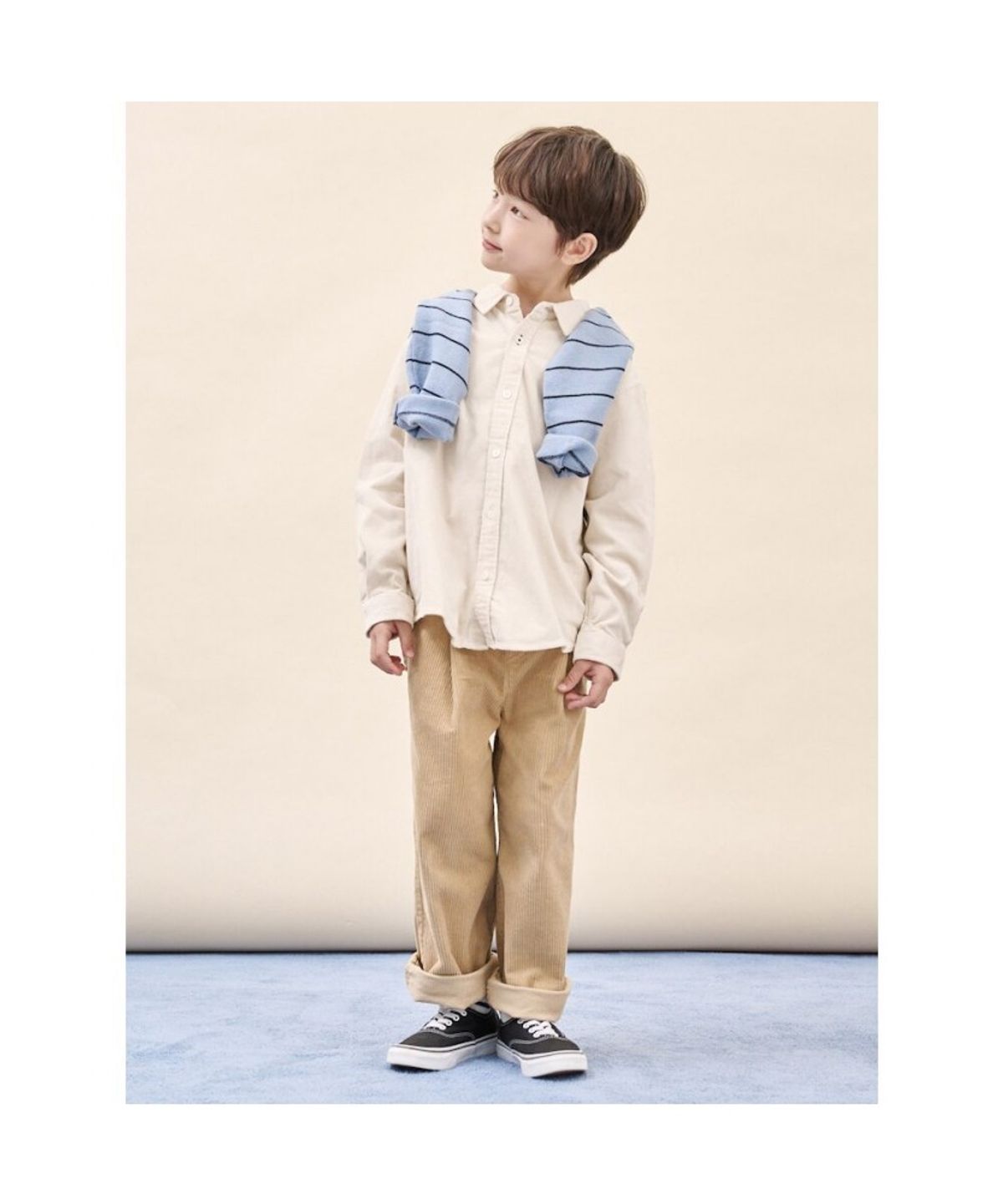 빈폴 키즈(BEANPOLE KIDS) 코듀로이 스판 핀턱 팬츠  베이지 (BI5X21G01A)