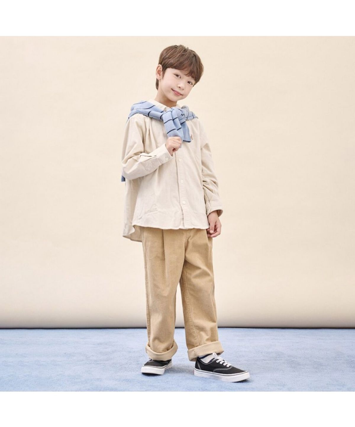 빈폴 키즈(BEANPOLE KIDS) 코듀로이 스판 핀턱 팬츠  베이지 (BI5X21G01A)