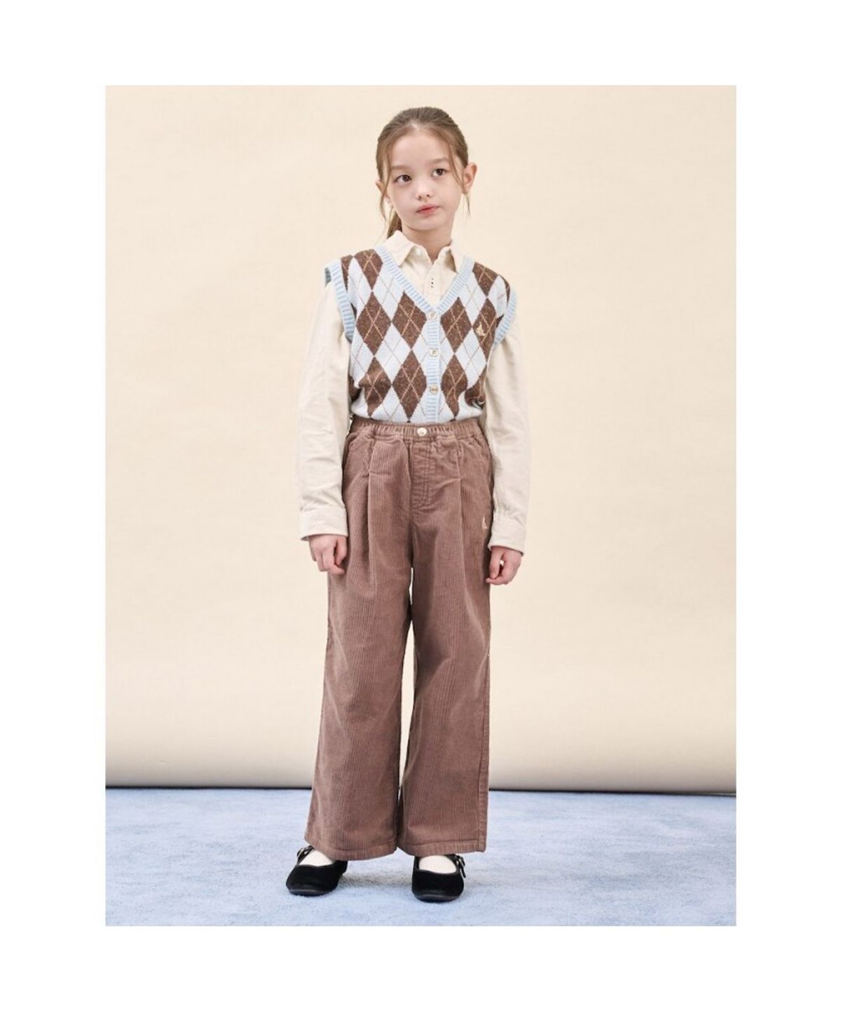 빈폴 키즈(BEANPOLE KIDS) 코듀로이 스판 핀턱 팬츠  브라운 (BI5X21G01D)