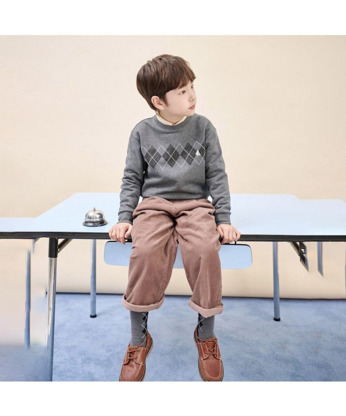 빈폴 키즈(BEANPOLE KIDS) 코듀로이 스판 핀턱 팬츠  브라운 (BI5X21G01D)