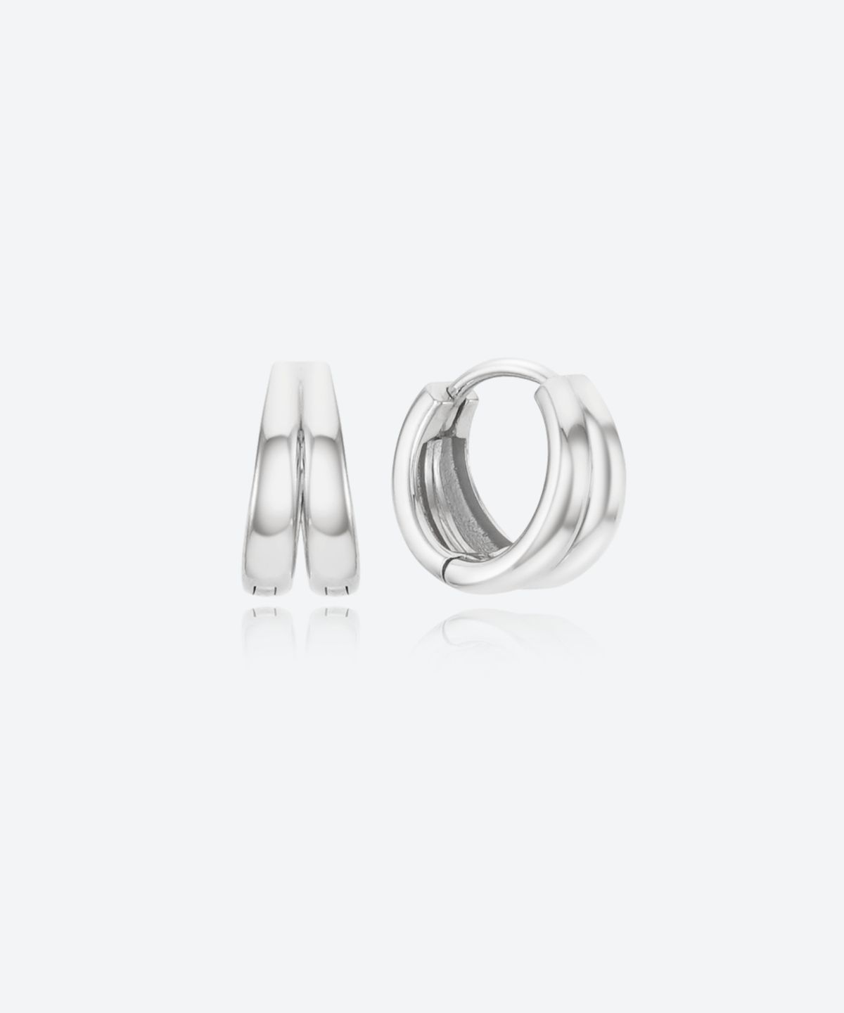 바라두(BARADU) 925 Double bold hoop earrings