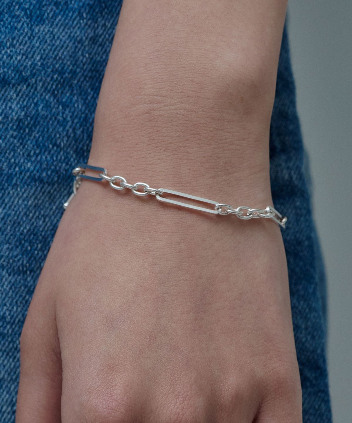 바라두(BARADU) 925 Long clip chain bracelet