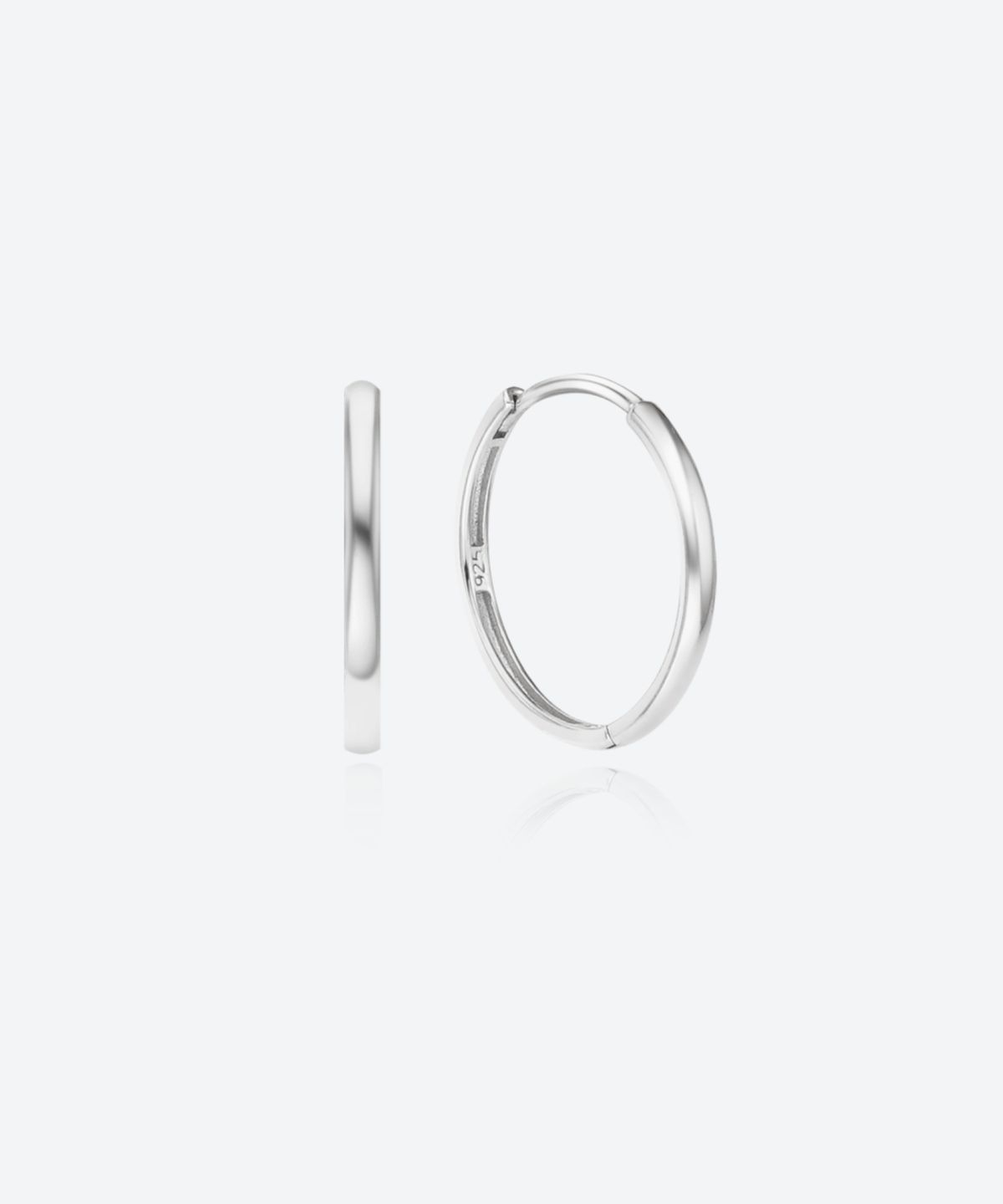 바라두(BARADU) 925 Basic ring hoop earrings