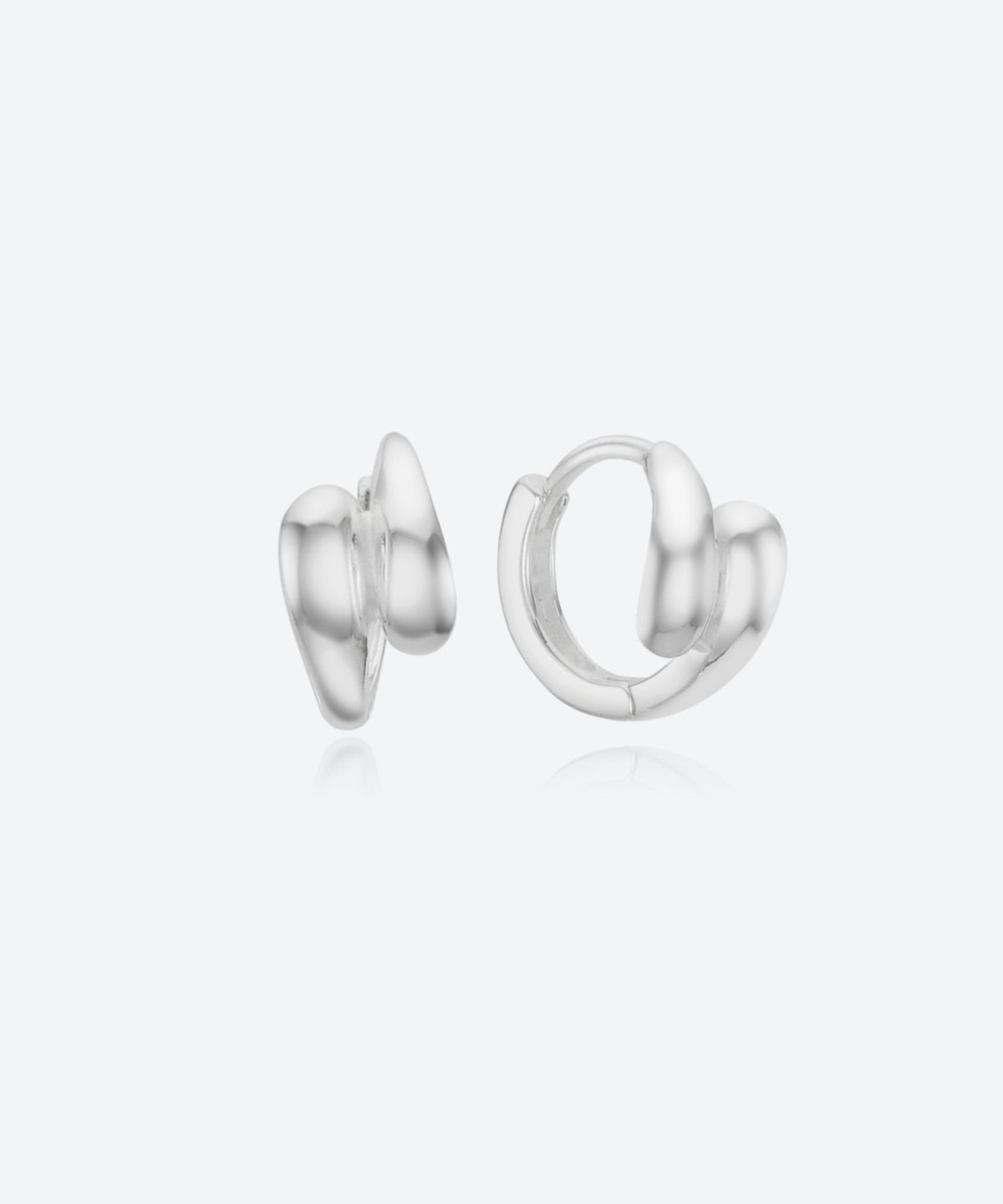 바라두(BARADU) 925 Volume wave hoop earrings