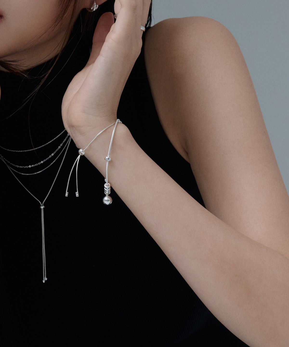 바라두(BARADU) 925 Silver ball rope bracelet