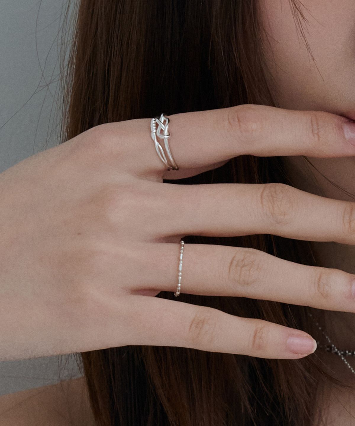 바라두(BARADU) 925 Simple tied up ring