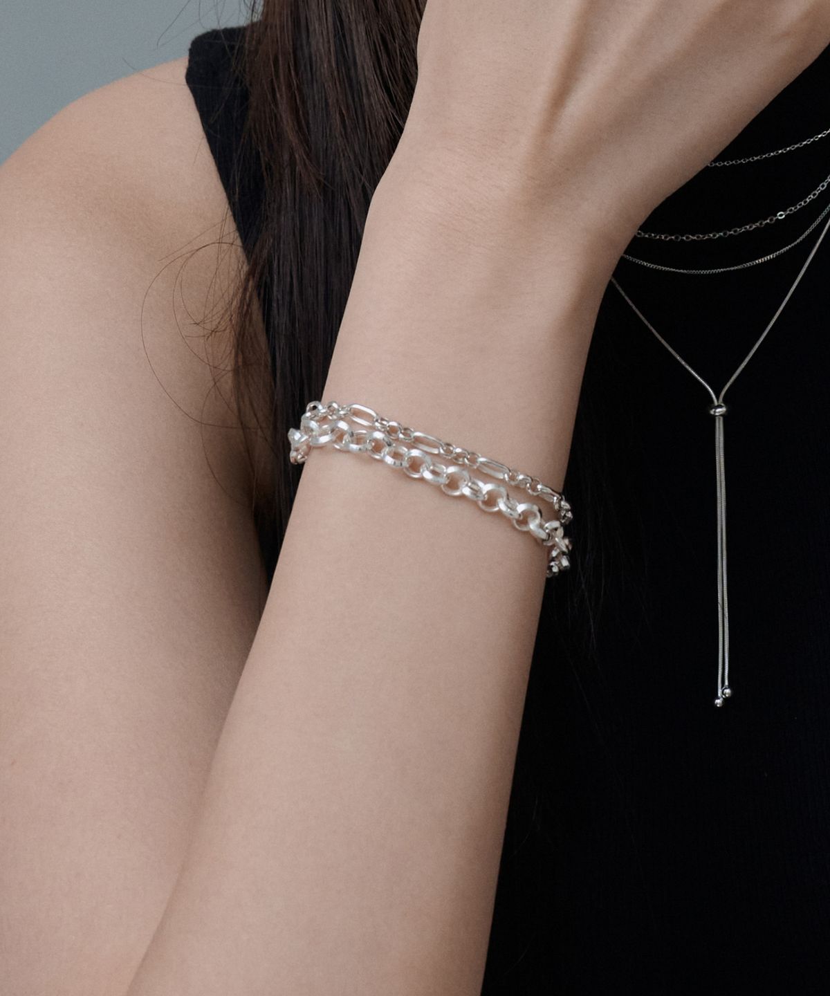 바라두(BARADU) 925 Combination chain bracelet