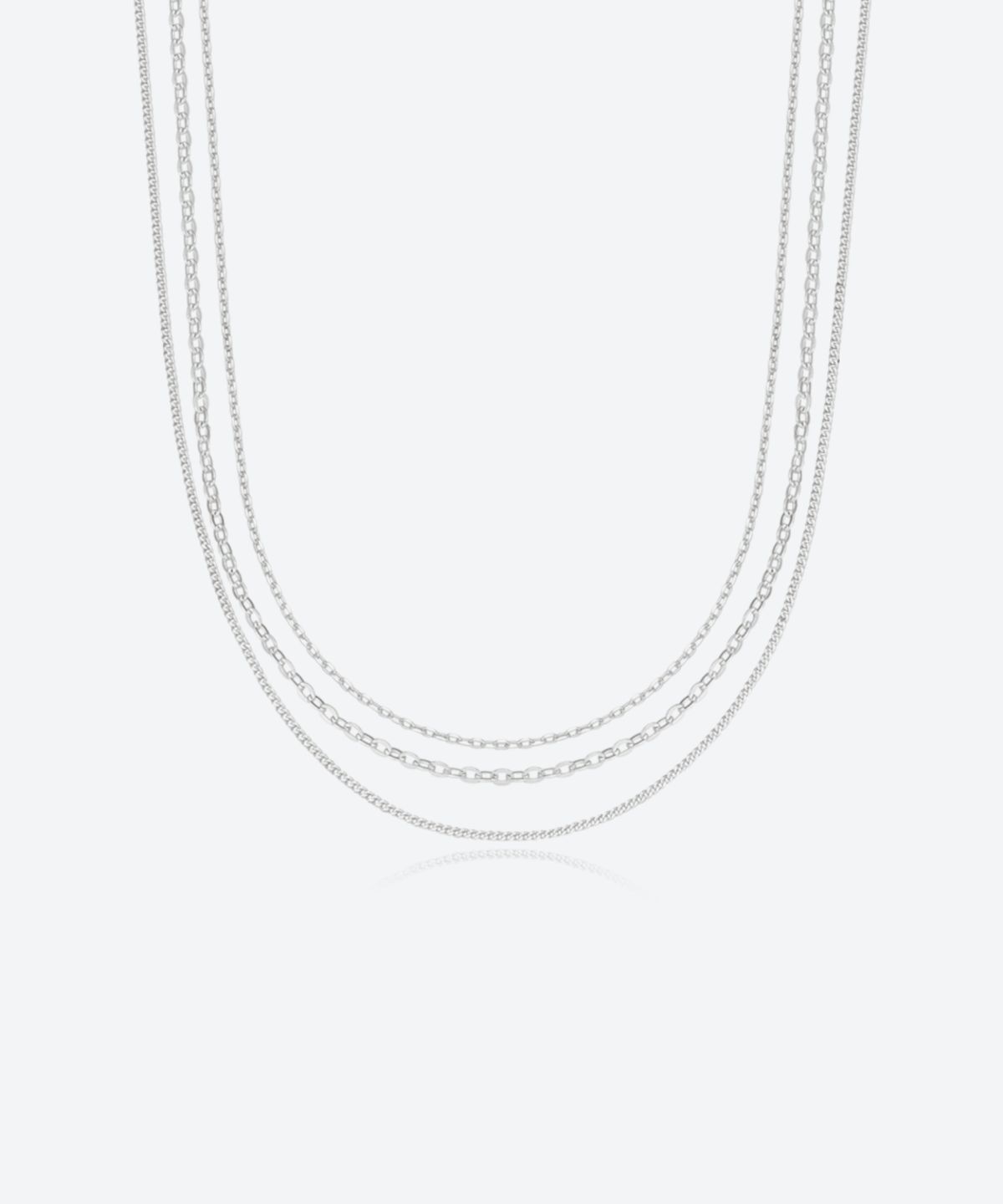 바라두(BARADU) 925 Trio layer chain necklace