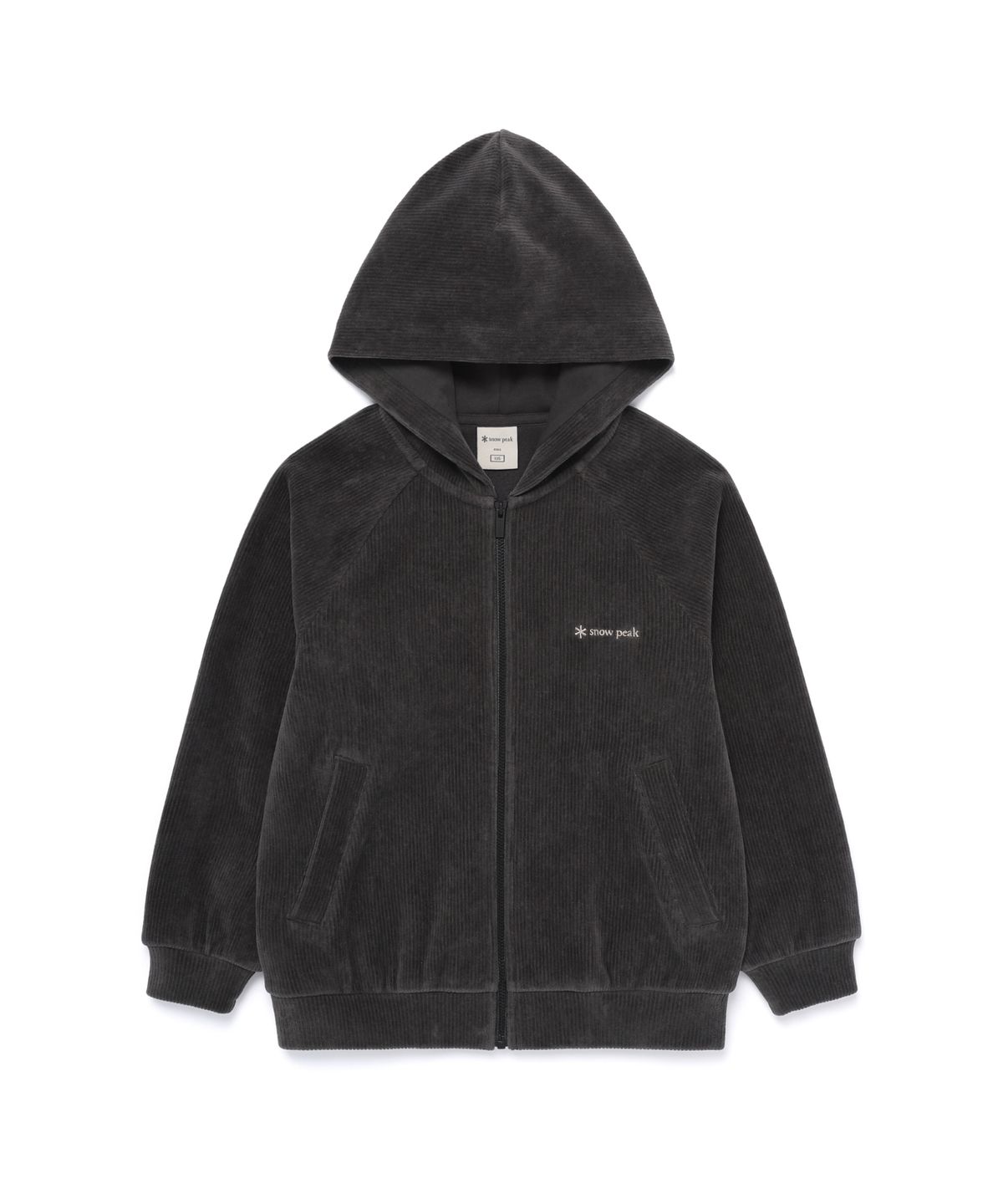 스노우피크 어패럴 키즈(SNOWPEAK APPAREL KIDS) 키즈 코듀로이 후드 집업 (S25WKFFJ84) Dark Charcoal