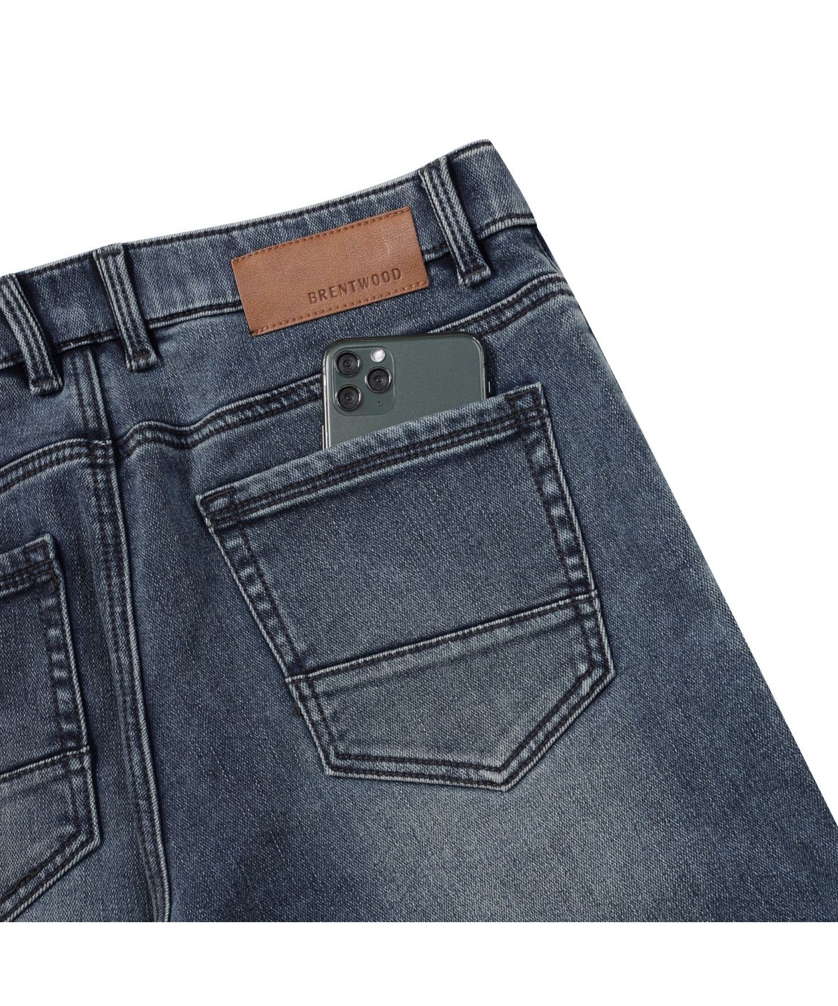 브렌우드(BRENTWOOD) 릴렉스핏 기모 블루 데님 BRPDW25443BUX