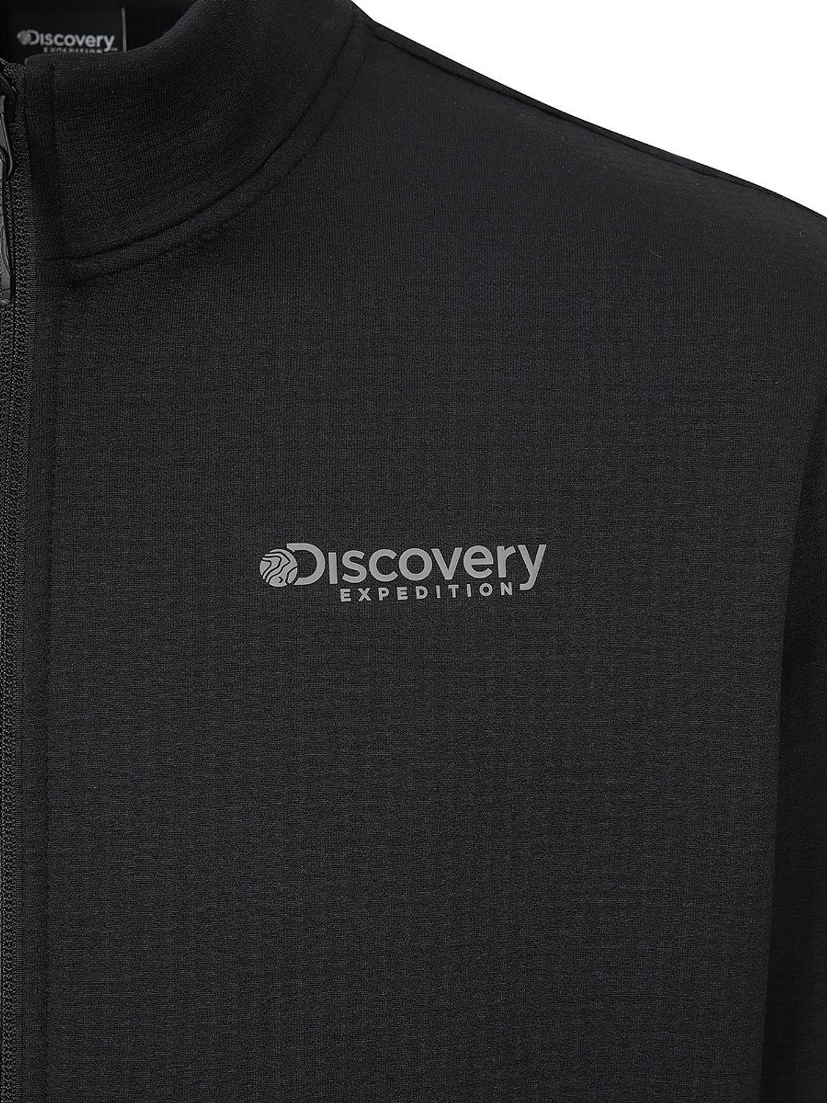 디스커버리 익스페디션(DISCOVERY EXPEDITION) 남성 조직감 하이넥 트레이닝 자켓 (BLACK)