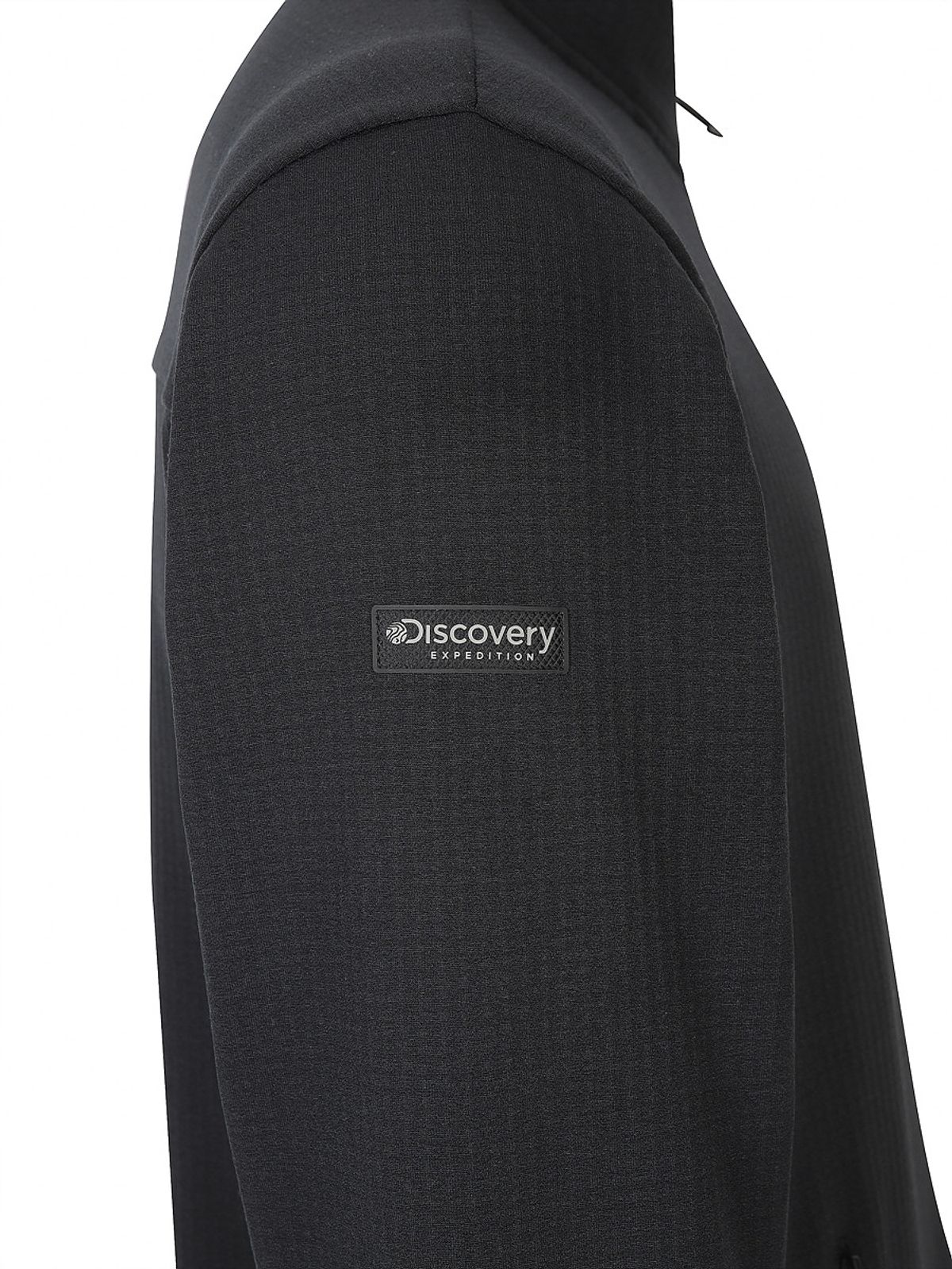 디스커버리 익스페디션(DISCOVERY EXPEDITION) 남성 조직감 하이넥 트레이닝 자켓 (BLACK)