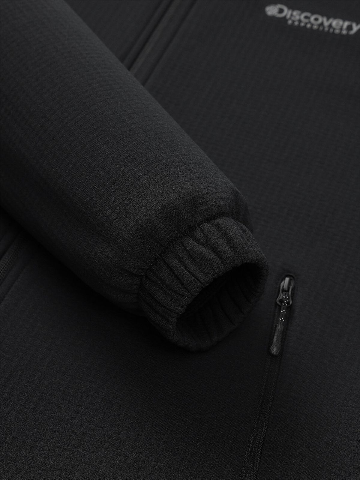 디스커버리 익스페디션(DISCOVERY EXPEDITION) 남성 조직감 하이넥 트레이닝 자켓 (BLACK)