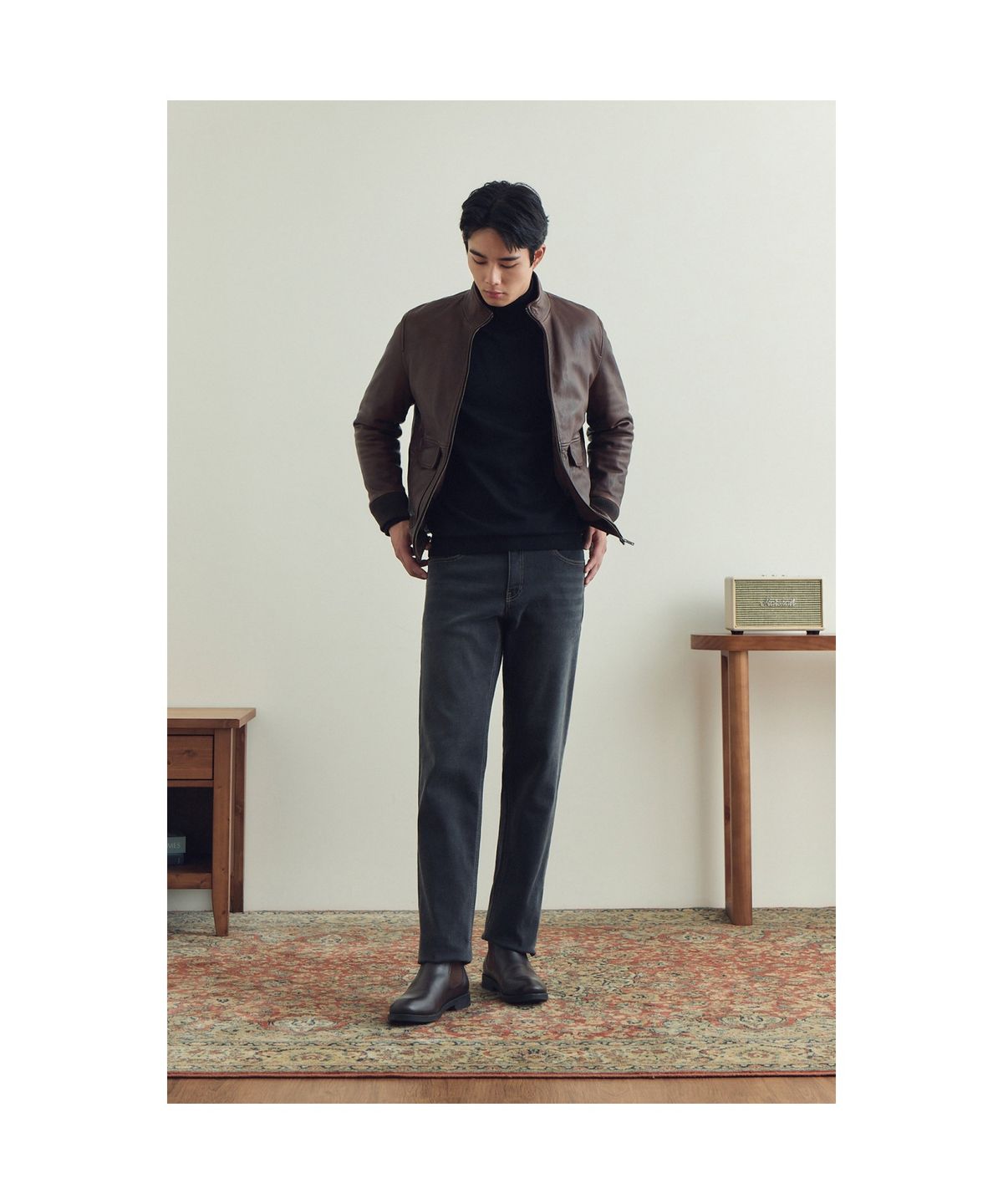 브렌우드(BRENTWOOD) 스탠다드핏 기모 그레이 데님 BRPDW25442GYX
