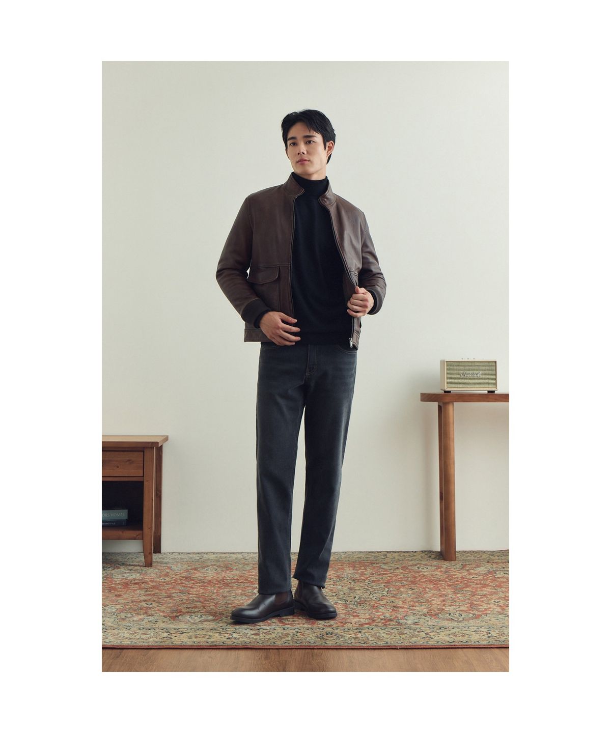브렌우드(BRENTWOOD) 스탠다드핏 기모 그레이 데님 BRPDW25442GYX