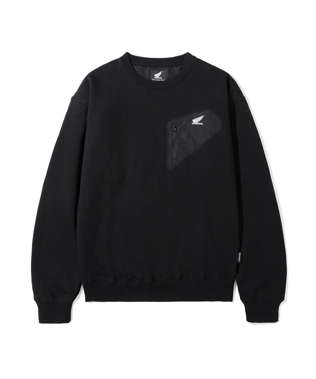 핍스 모터사이클(PHYPS MOTORCYCLE) H-Tech Wing Stitch Quilting Crewneck Black