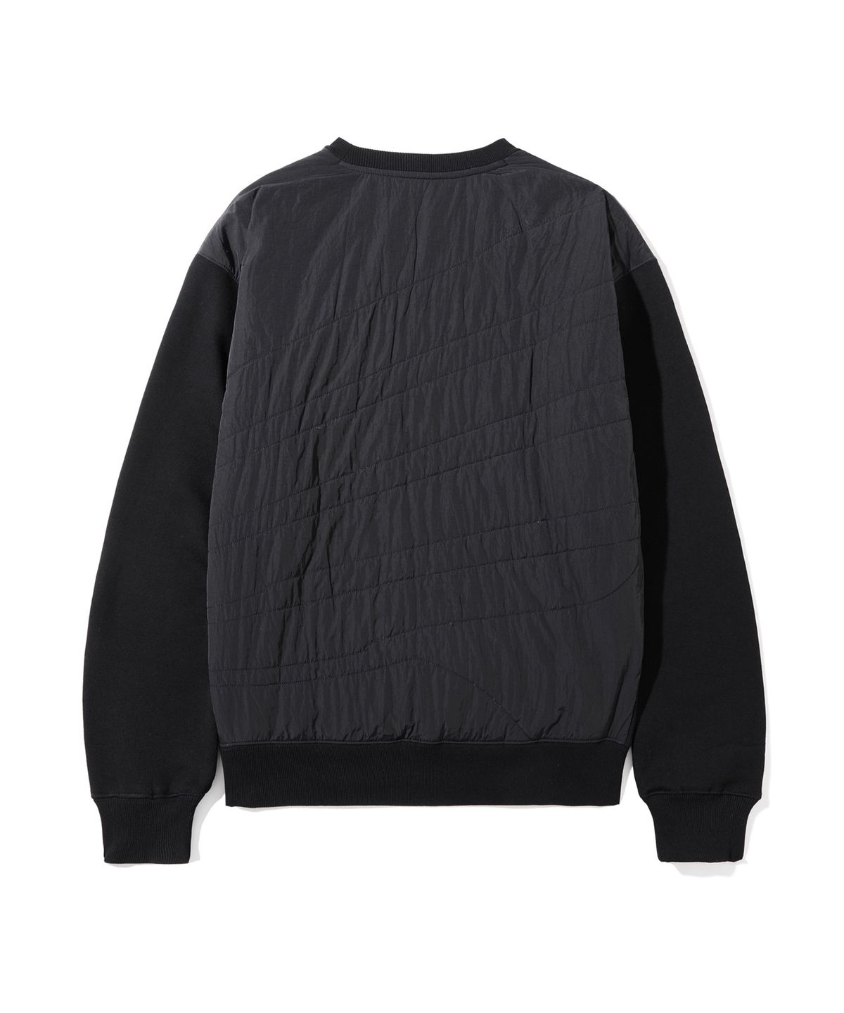 핍스 모터사이클(PHYPS MOTORCYCLE) H-Tech Wing Stitch Quilting Crewneck Black
