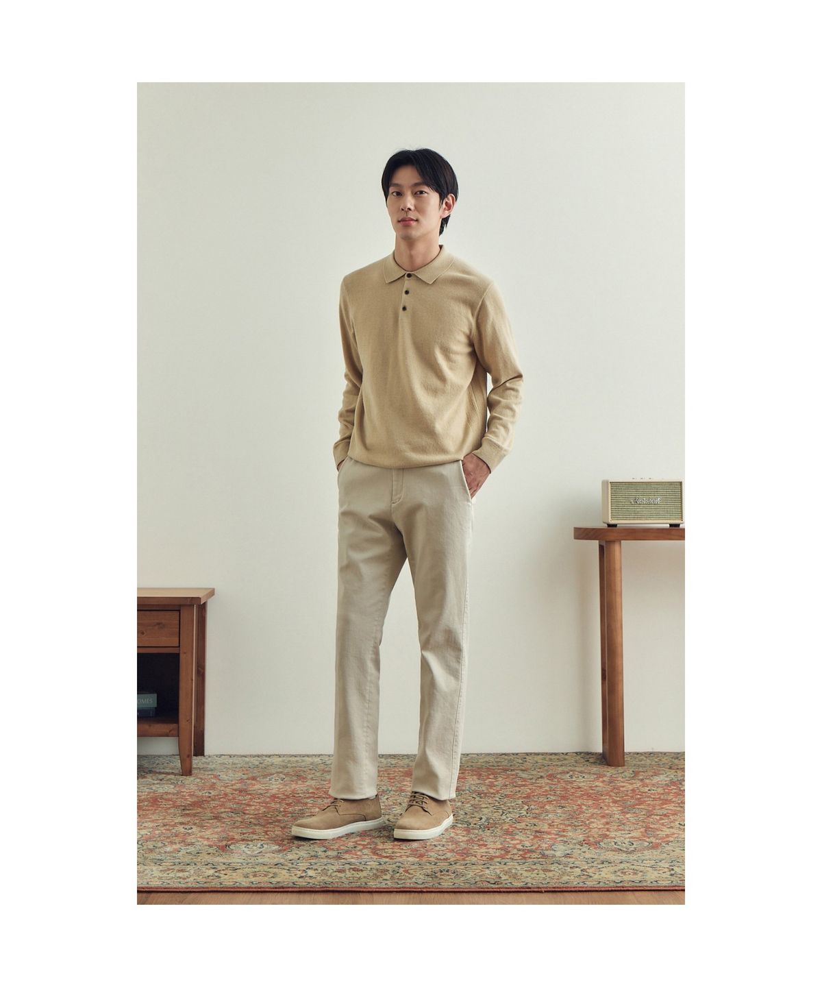 브렌우드(BRENTWOOD) [에센셜스] 컴포치노 기모 팬츠 BRPAW25571IVX