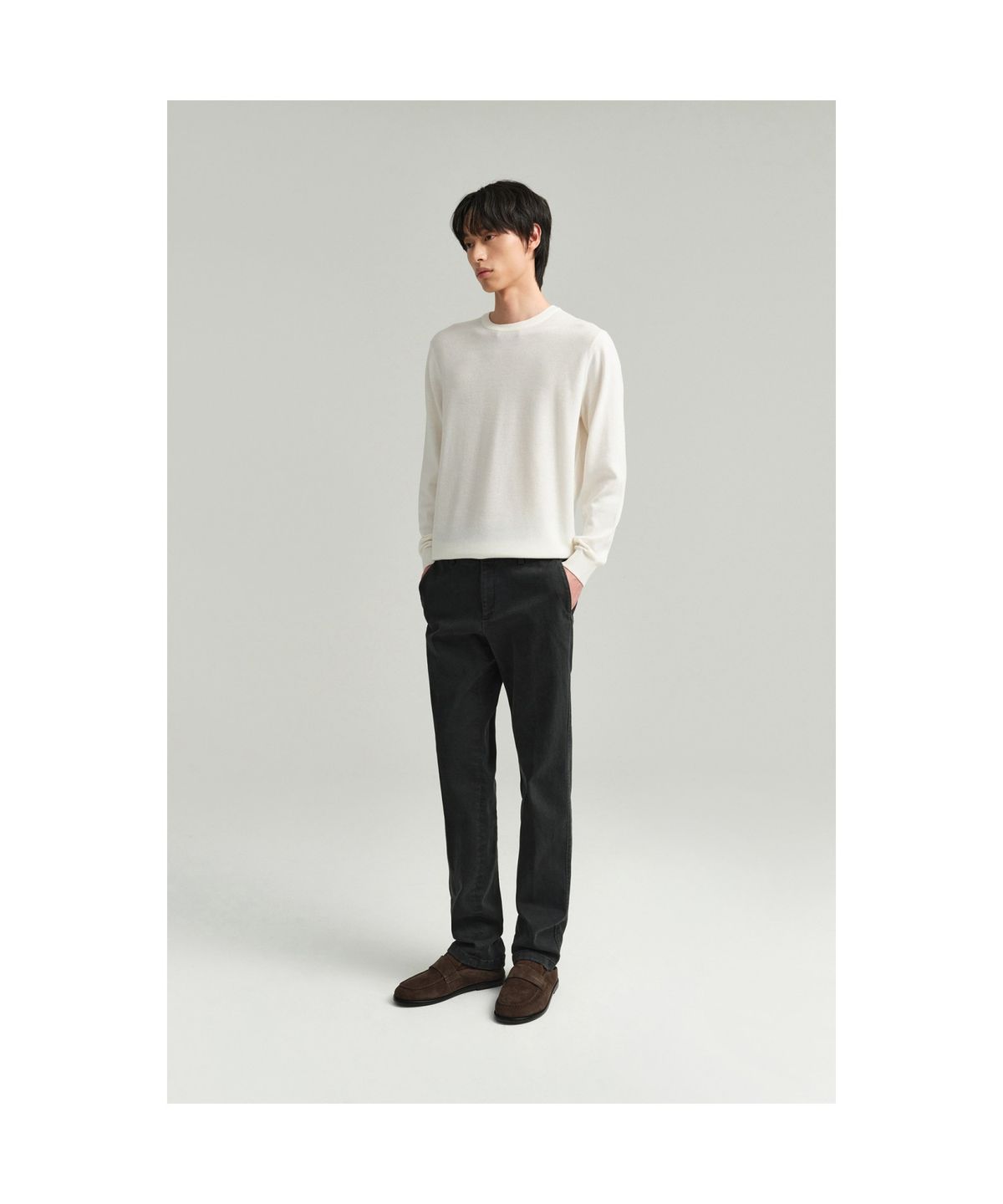 브렌우드(BRENTWOOD) [에센셜스] 컴포치노 기모 팬츠 BRPAW25571GRD