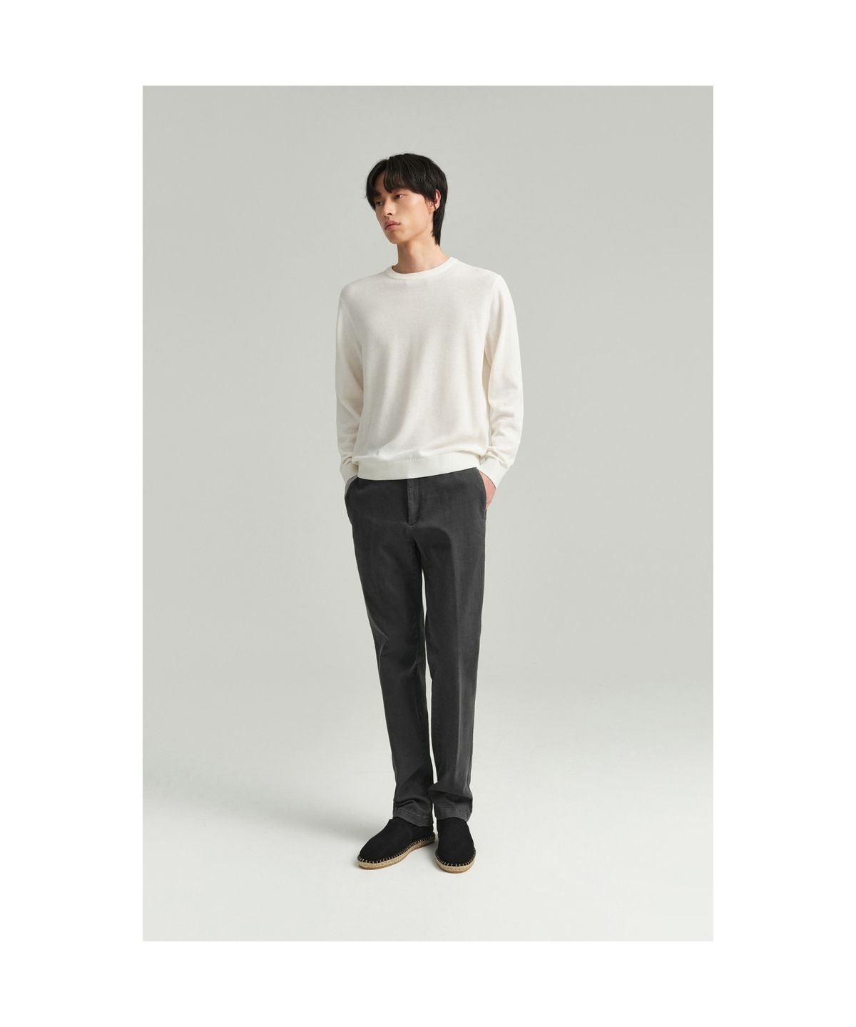 브렌우드(BRENTWOOD) [에센셜스] 컴포치노 기모 팬츠 BRPAW25571GYD