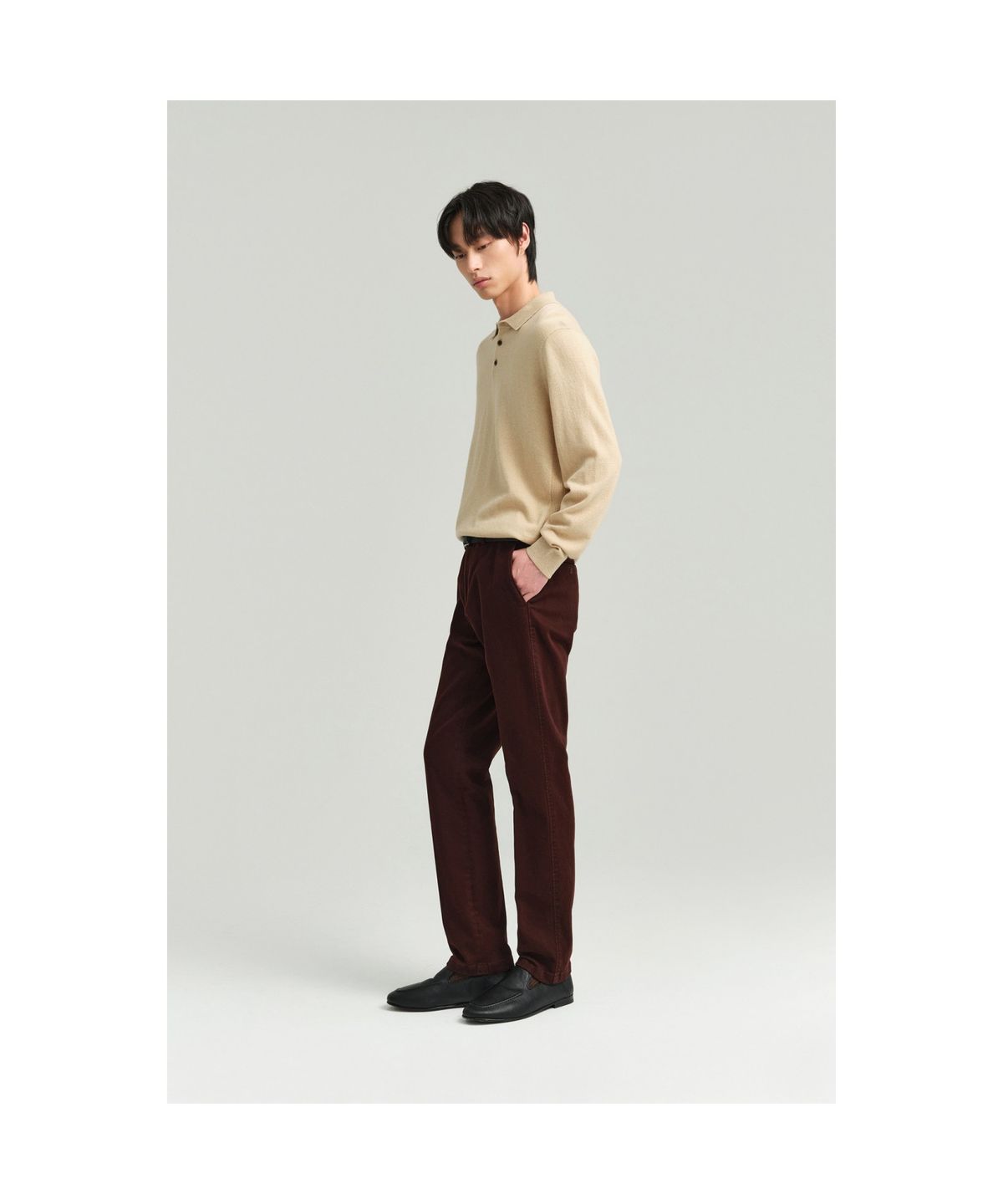 브렌우드(BRENTWOOD) [에센셜스] 컴포치노 기모 팬츠 BRPAW25571WIX