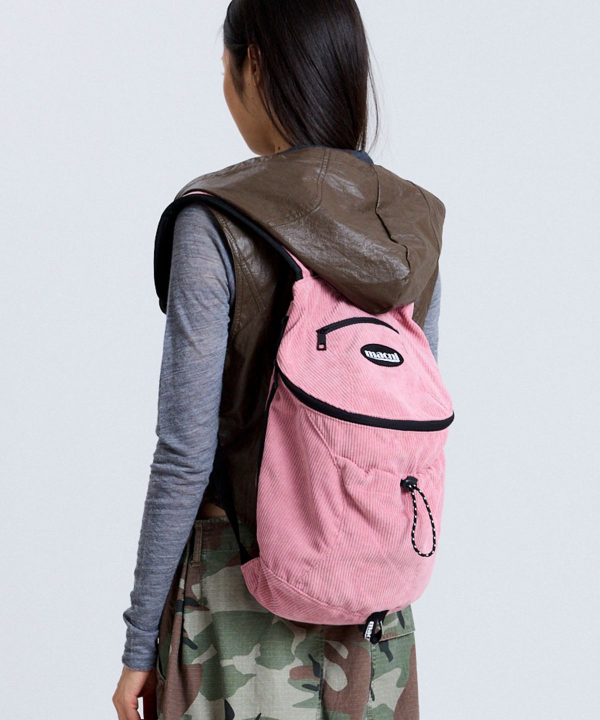 마크니(MACNI) CORDUROY BLAZER BACKPACK PINK