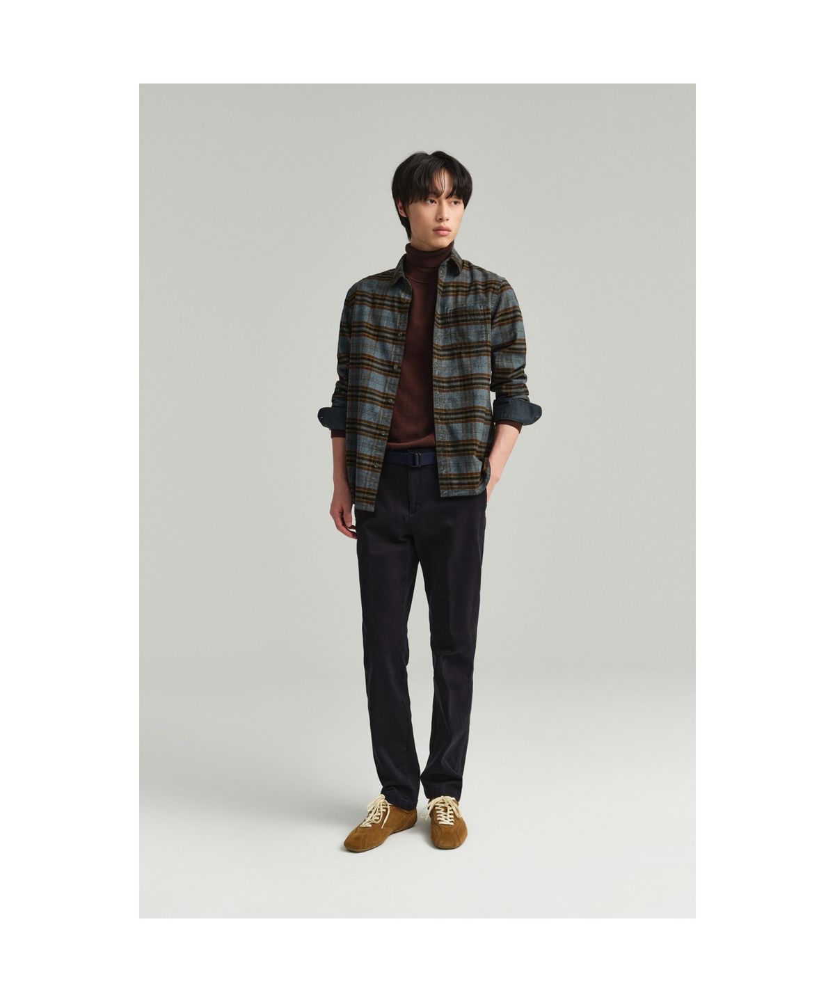 브렌우드(BRENTWOOD) 가먼트다잉 체크 캐주얼셔츠 BRSAW25472BUX