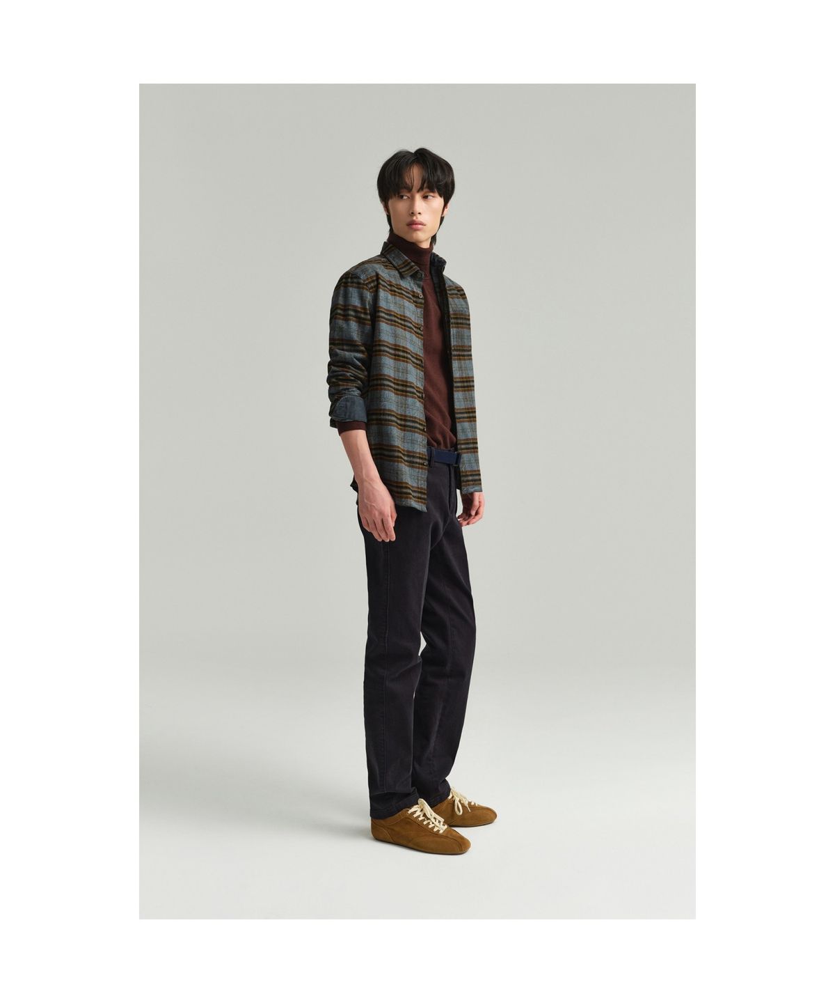 브렌우드(BRENTWOOD) 가먼트다잉 체크 캐주얼셔츠 BRSAW25472BUX