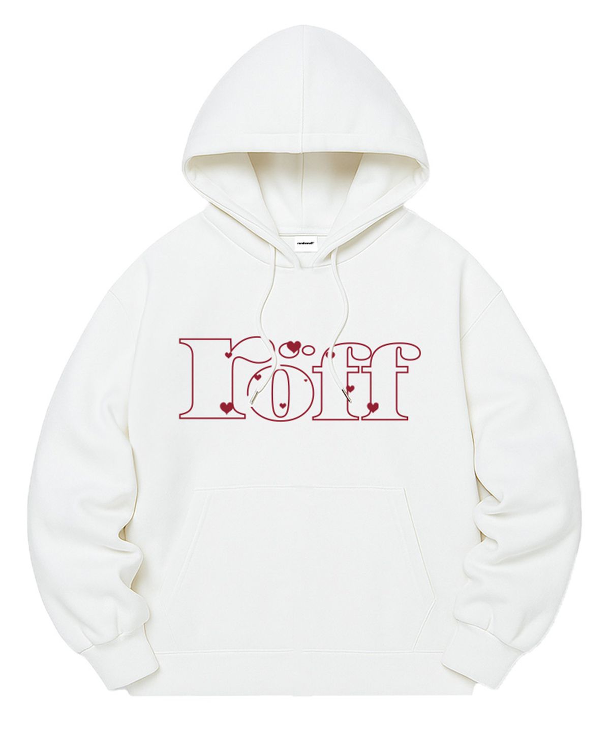 랜덤오프(RANDOMOFF) [기모선택] RÖFF TYPE PLAY LINE SEMI OVER FIT HOODIE (2color)