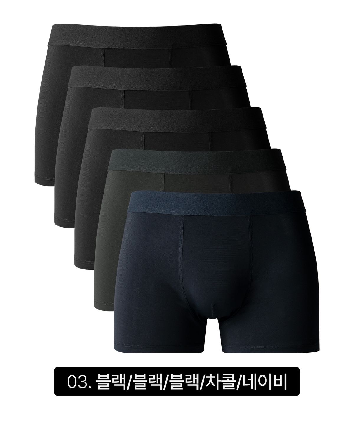 언탭트 스튜디오(UNTAPPED STUDIO) [5PACK]남성 쿨에어 스판 드로즈 3Color