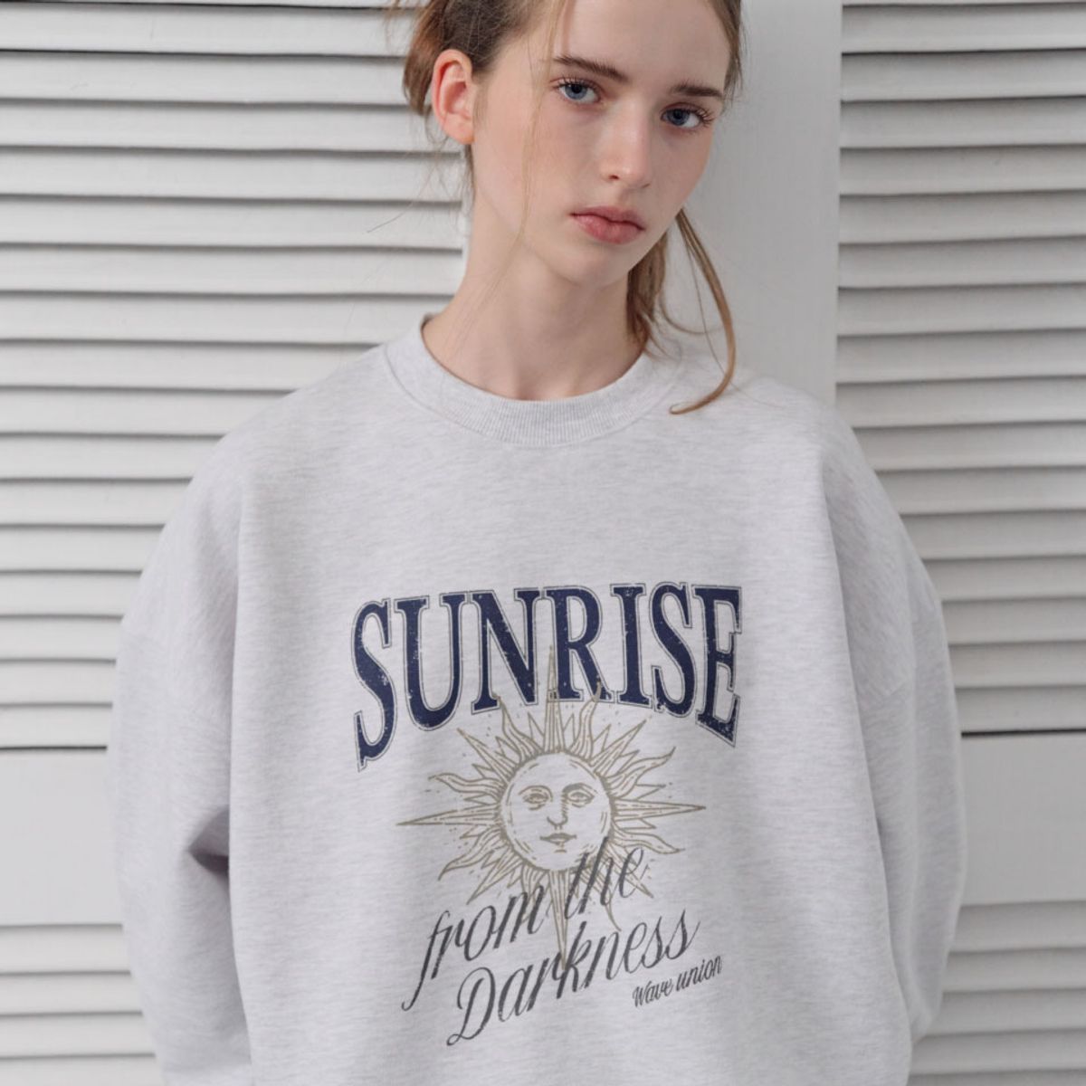 웨이브유니온(WAVE UNION) Sunrise Sweatshirt heather gray blue