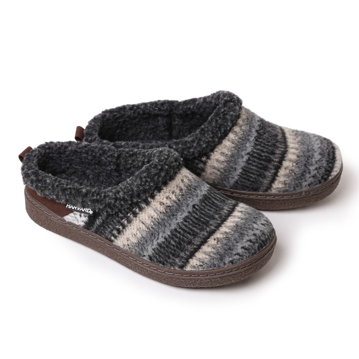 하버드 슈즈(HARVARD SHOES) 케빈 겨울 털 방한 슬립온 방한화 데일리 털운동화 캠핑 블로퍼 블랙