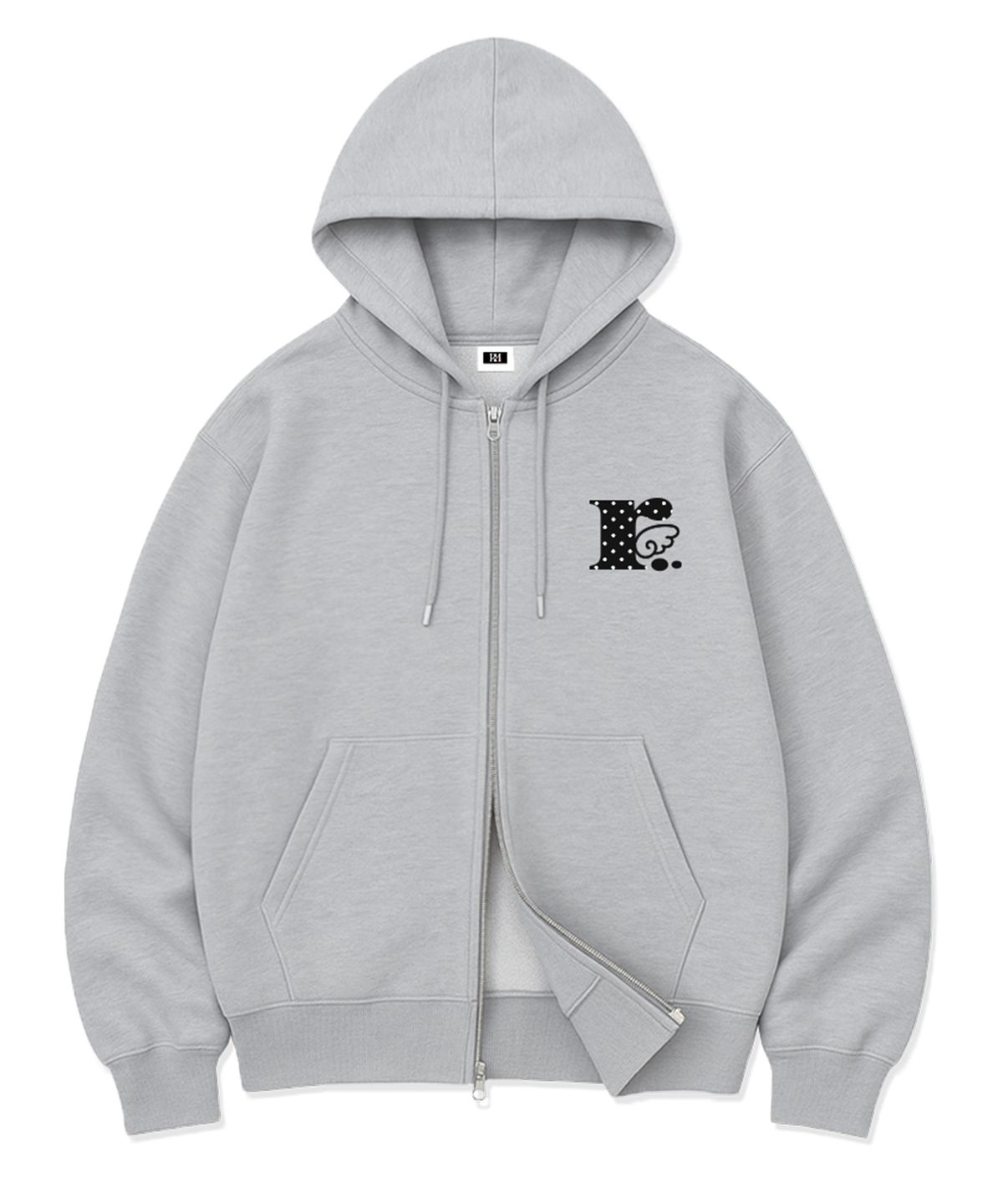 랜덤오프(RANDOMOFF) RÖFF TYPE PLAY DOT SYMBOL OVER FIT 2-WAY ZIP-UP (2color)