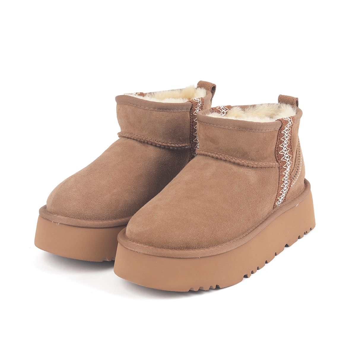 오즈어그웨어(OZ UGG WEAR) 어덜트 시드니 플랫폼 울트라 미니부츠 브라운