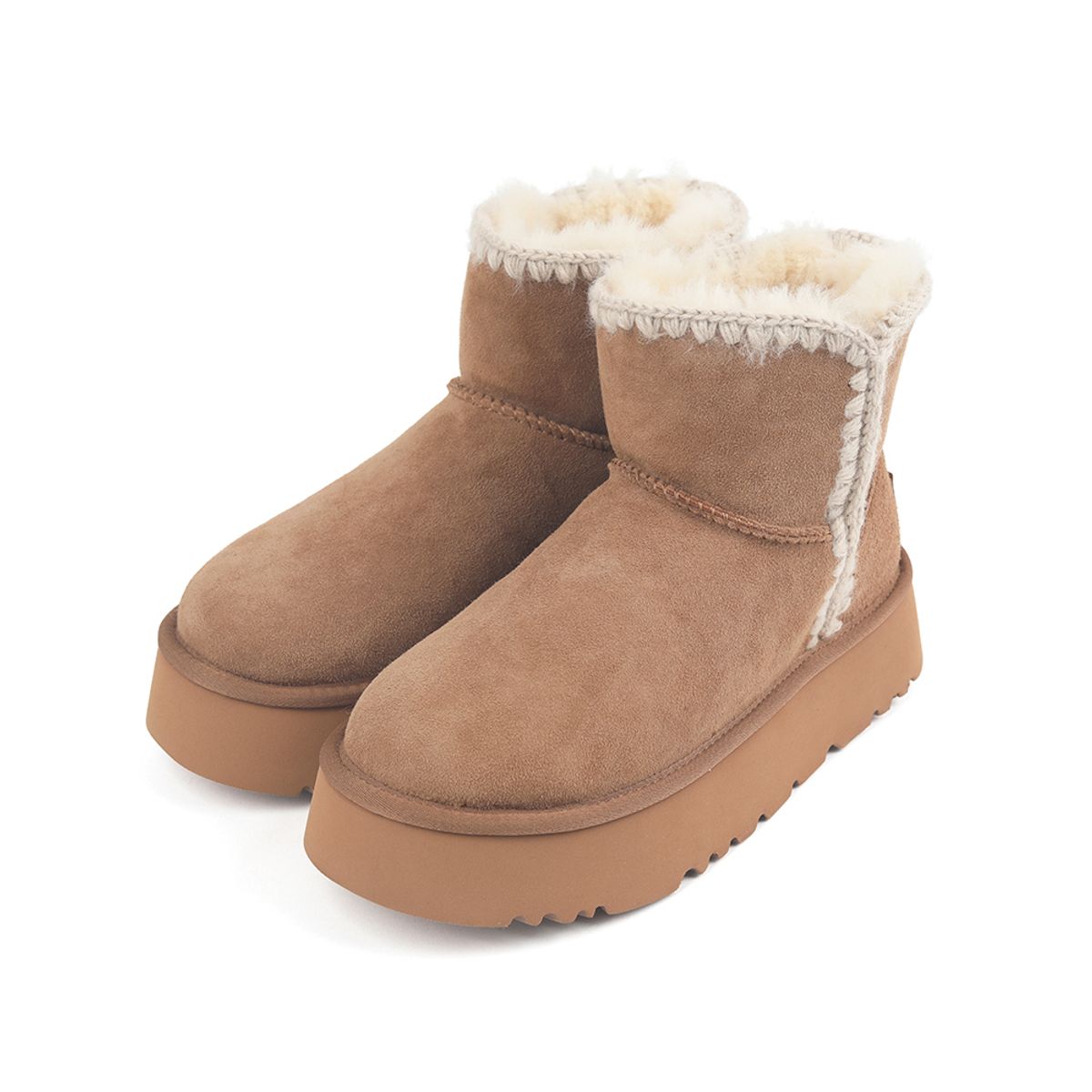 오즈어그웨어(OZ UGG WEAR) 어덜트 에스키모 플랫폼 숏부츠 브라운