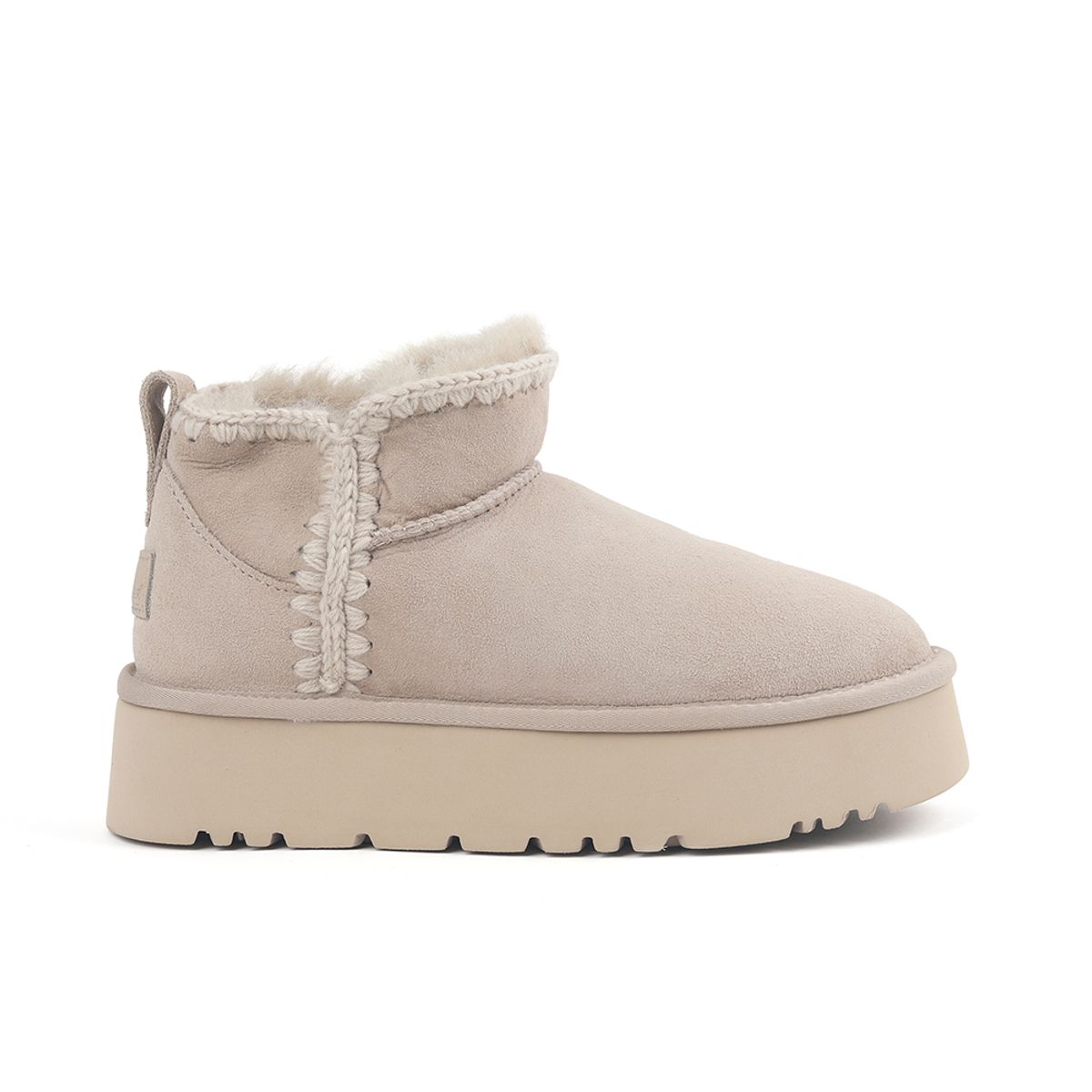 오즈어그웨어(OZ UGG WEAR) 어덜트 에스키모 플랫폼 미니부츠 베이지