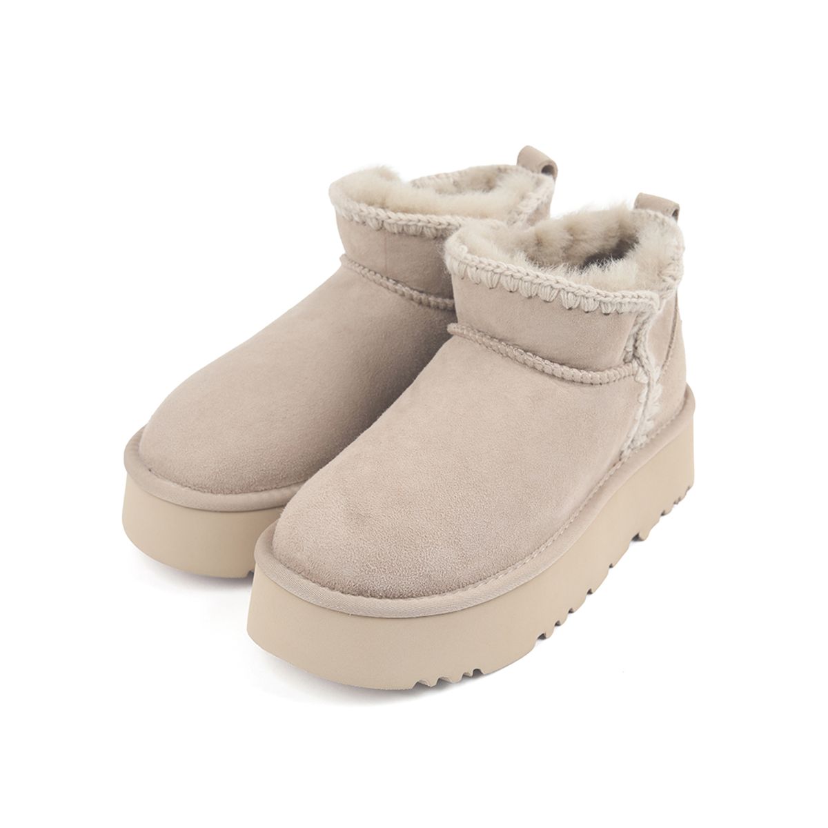 오즈어그웨어(OZ UGG WEAR) 어덜트 에스키모 플랫폼 미니부츠 베이지