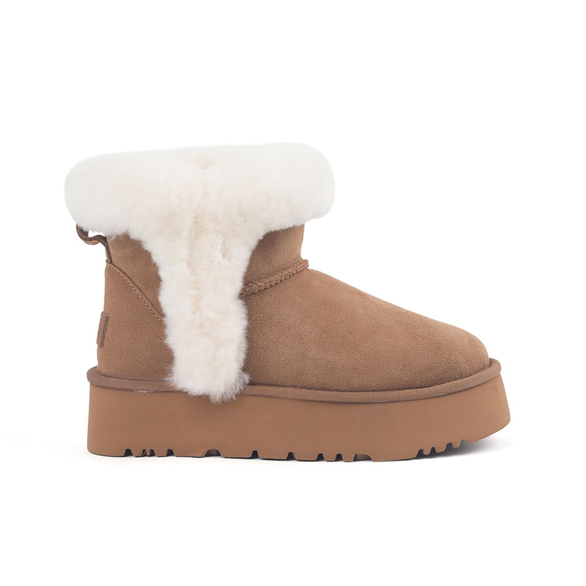 오즈어그웨어(OZ UGG WEAR) 어덜트 메이브 플랫폼 미니부츠 브라운