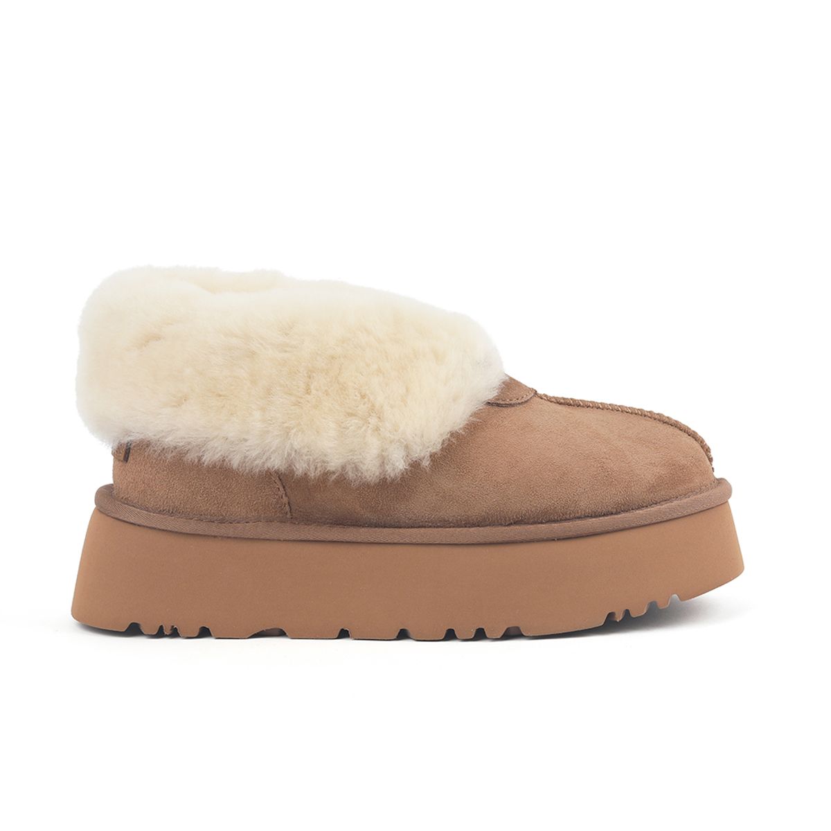 오즈어그웨어(OZ UGG WEAR) 어덜트 아드리안 앵클 플랫폼 부츠 브라운