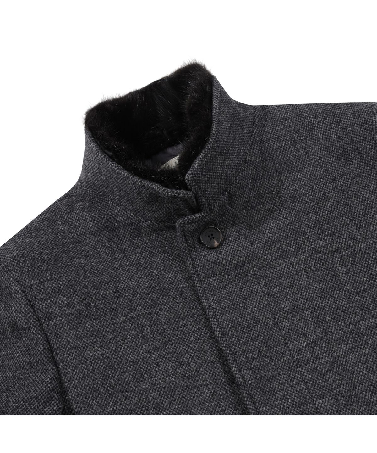 브렌우드(BRENTWOOD) 칼라 FUR 울/캐시미어 블렌디드 코트 BRCBW25641GYX