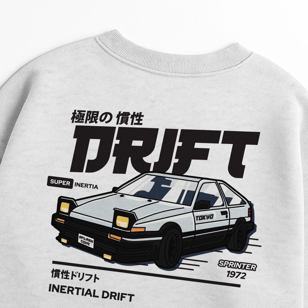 스플래시코드(SPLASHCODE) 헤비 크루넥 맨투맨 멜란지화이트 - 드리프트(Drift)